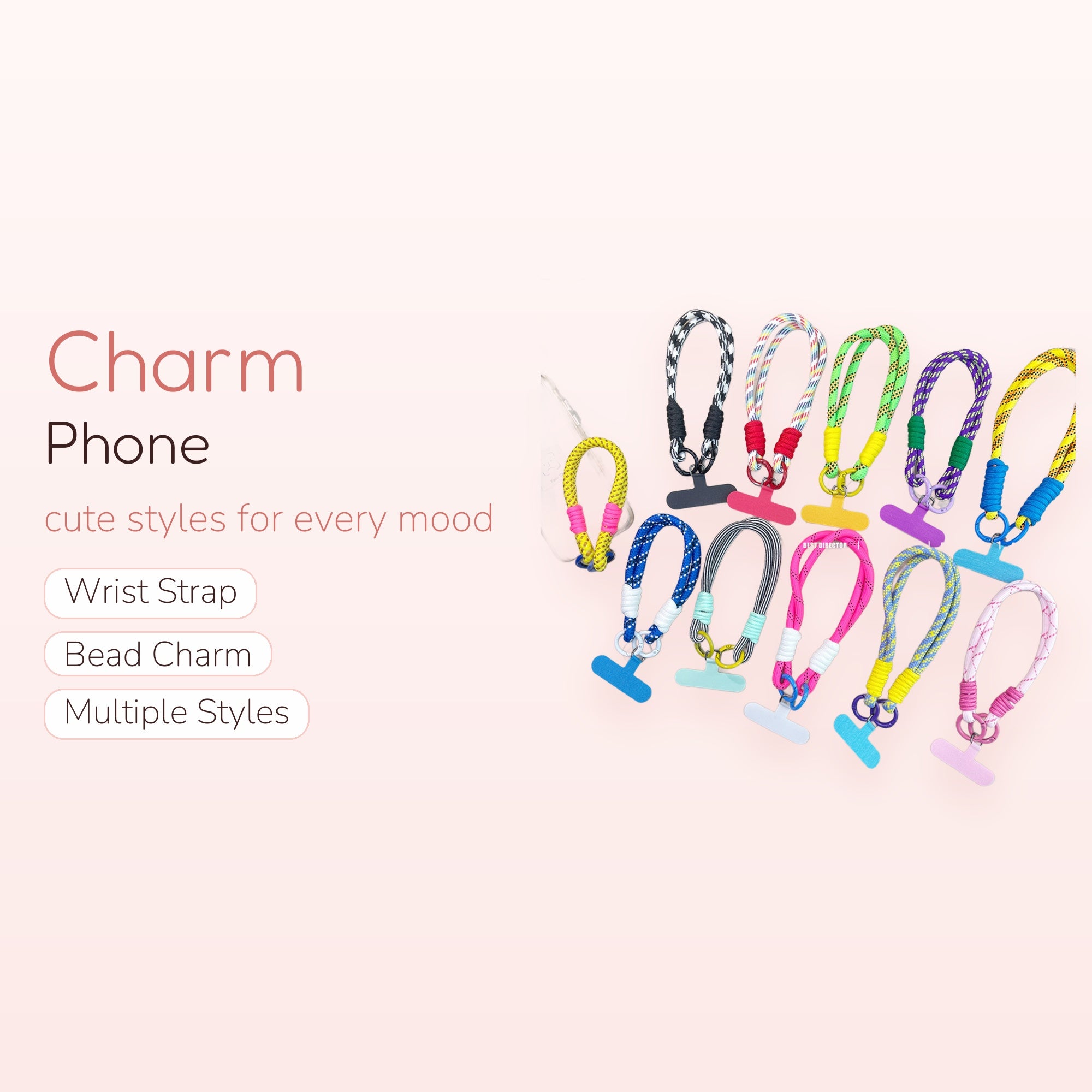 SIMPLYBUBBI — Patterned Braided Cord Phone Wristlet | Universal Anchor Strap