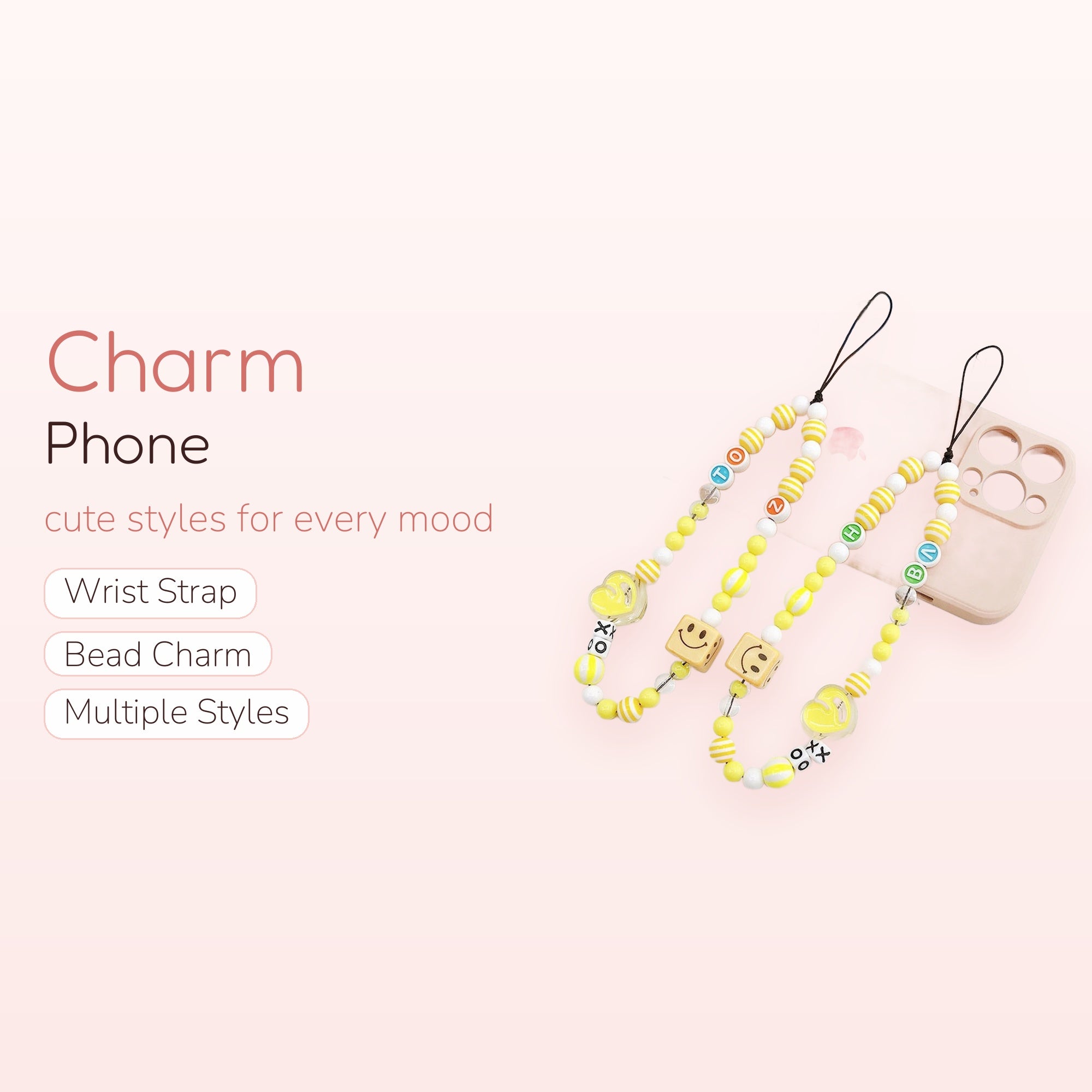 Lucky — Lucky Clover Pearl Phone Charm Wrist Lanyard