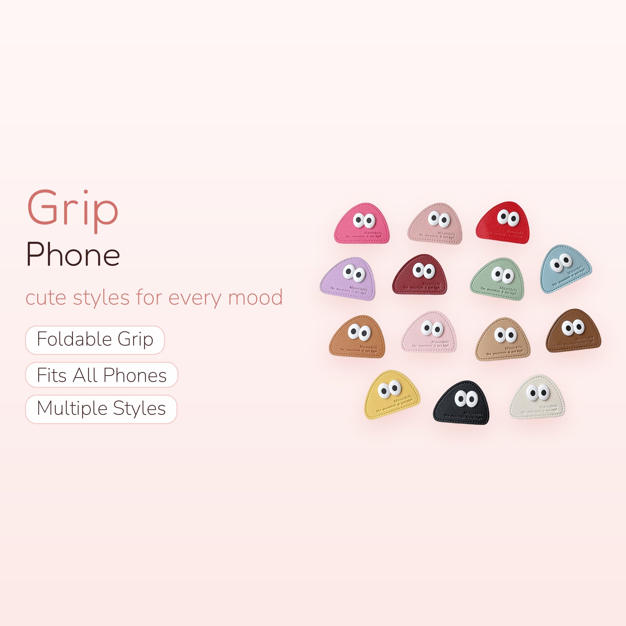 Cute Cartoon Eye Phone Grip | Kawaii Mountain Pop Socket Stand