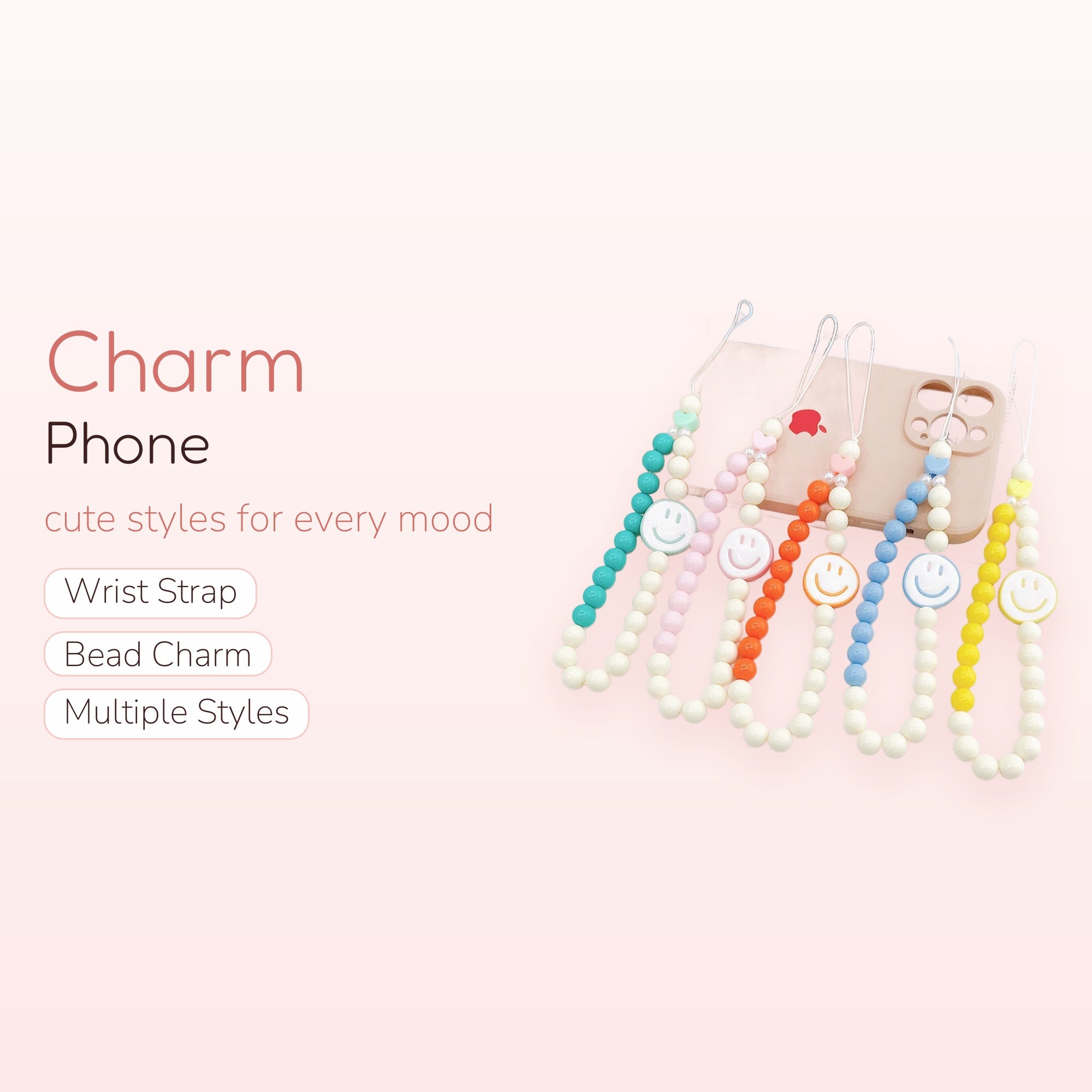 Meadow — Pastel Pearl & Daisy Phone Charm Lanyard