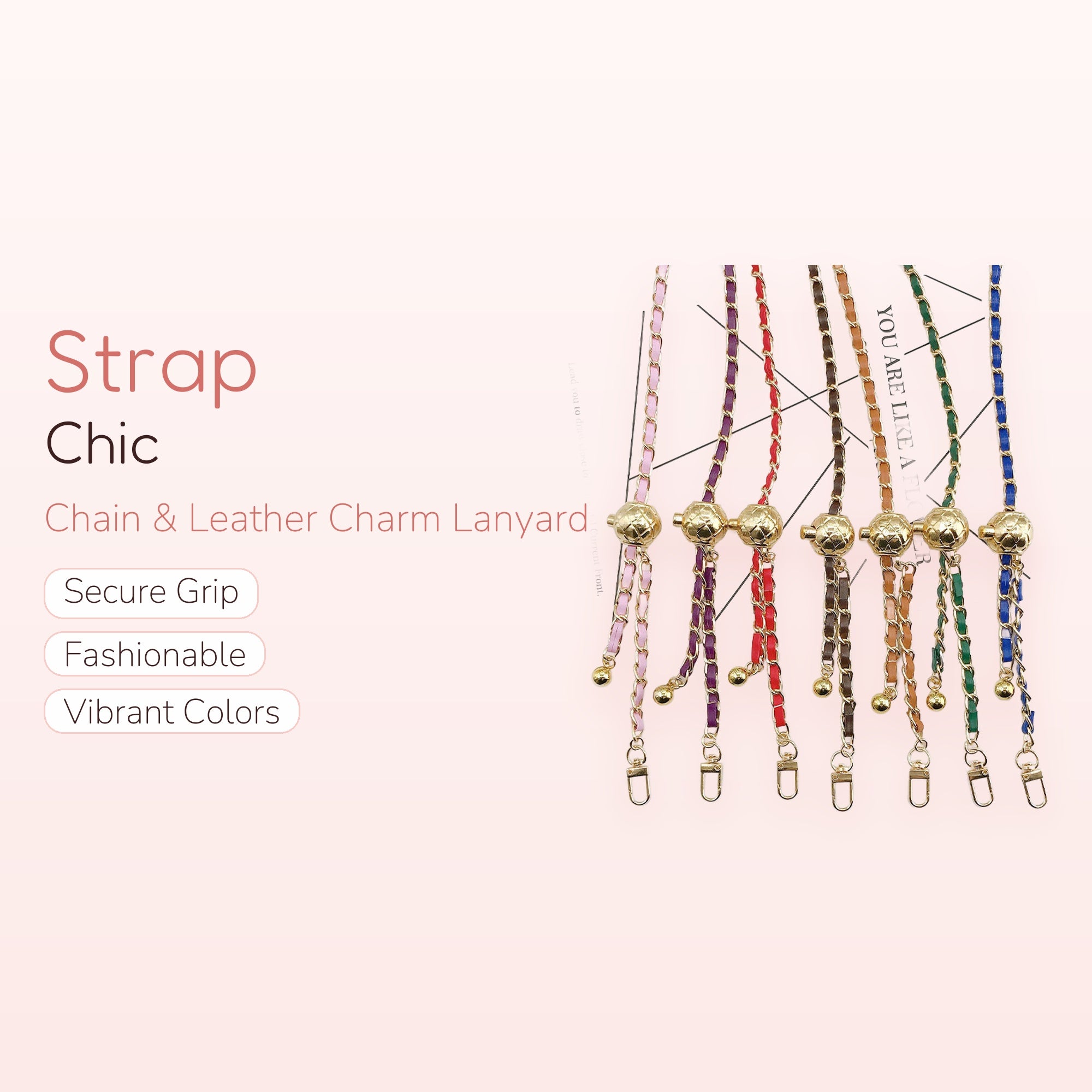 Leather Weather — Chain & Leather Phone Charm Wrist Lanyard