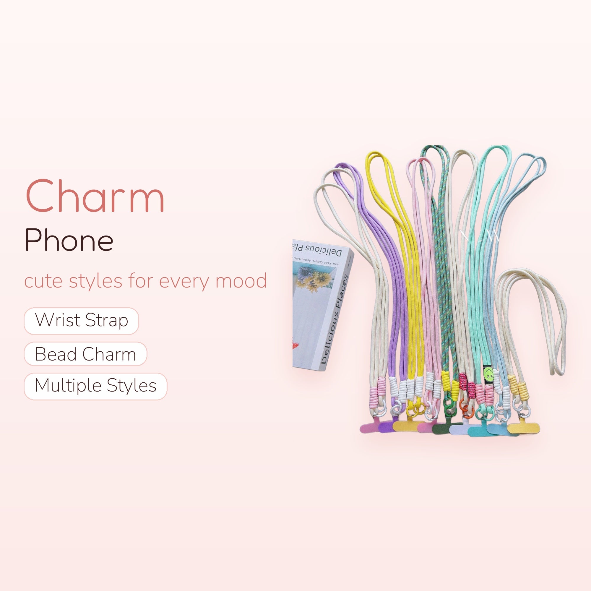 Pastel Braided Phone Lanyard Strap | Cute Adjustable Crossbody Phone Charm