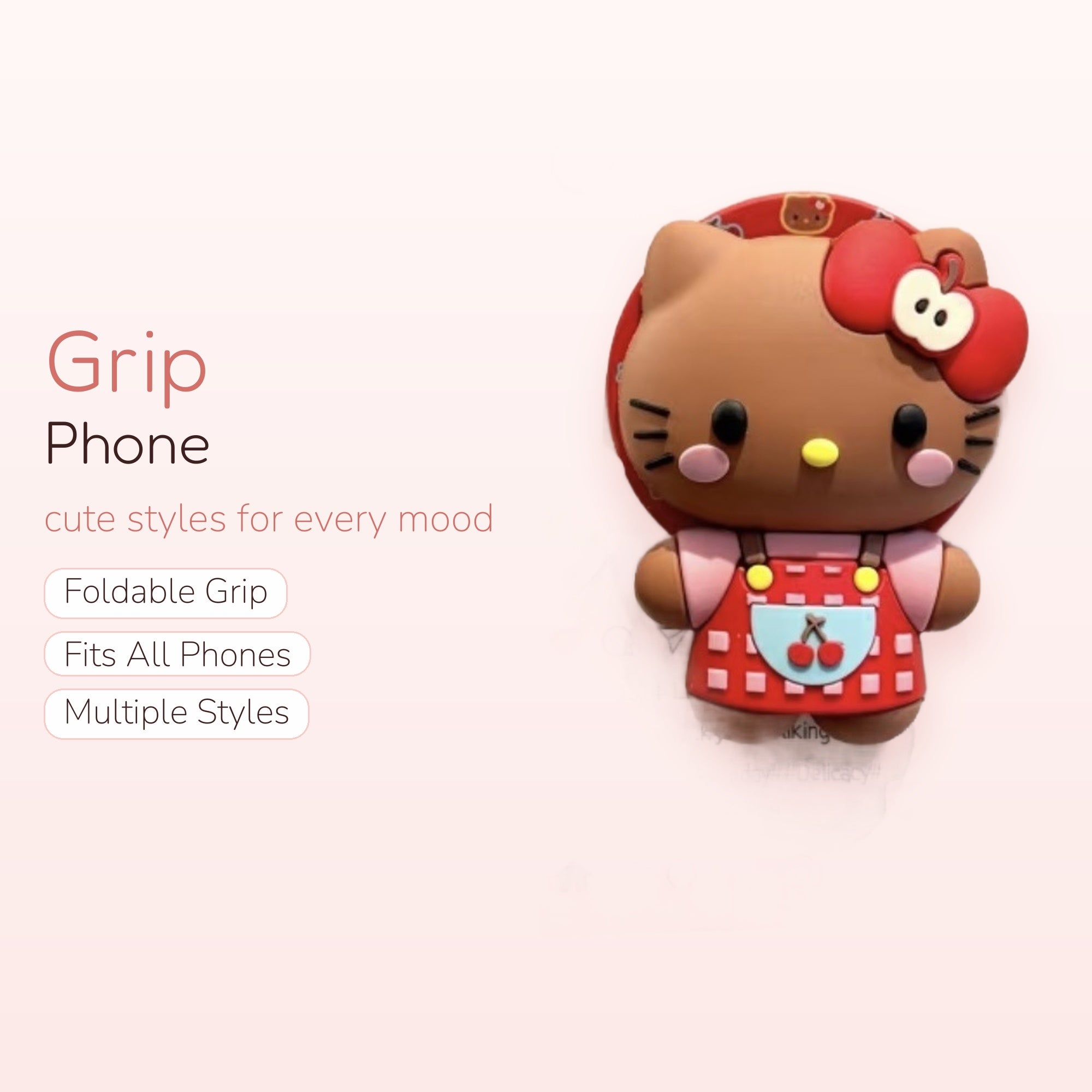 Kawaii Hello Kitty Instagram Phone Grip | Cute Sanrio Pop Socket Stand
