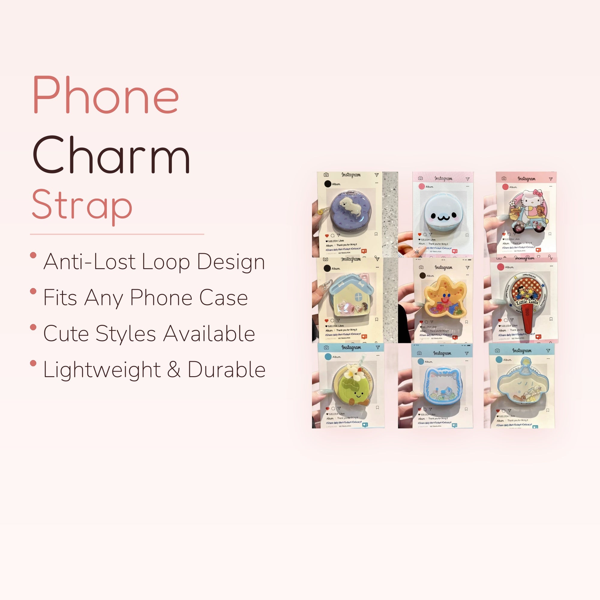 SIMPLYBUBBI — Assorted Kawaii Shaker Phone Grips | Cute Phone Stand Holder