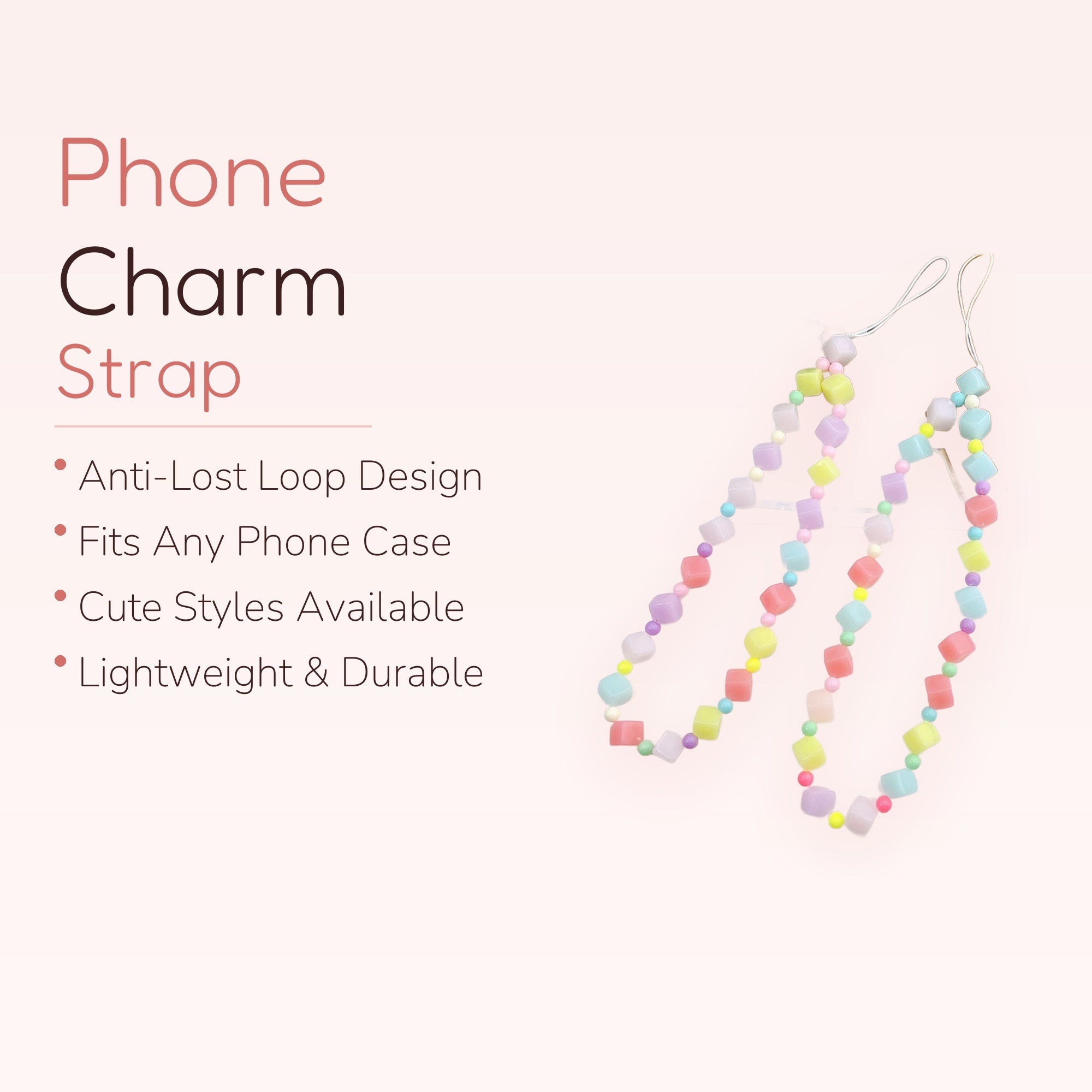 Classy Baby — Pastel Pearl Bead Phone Charm Strap