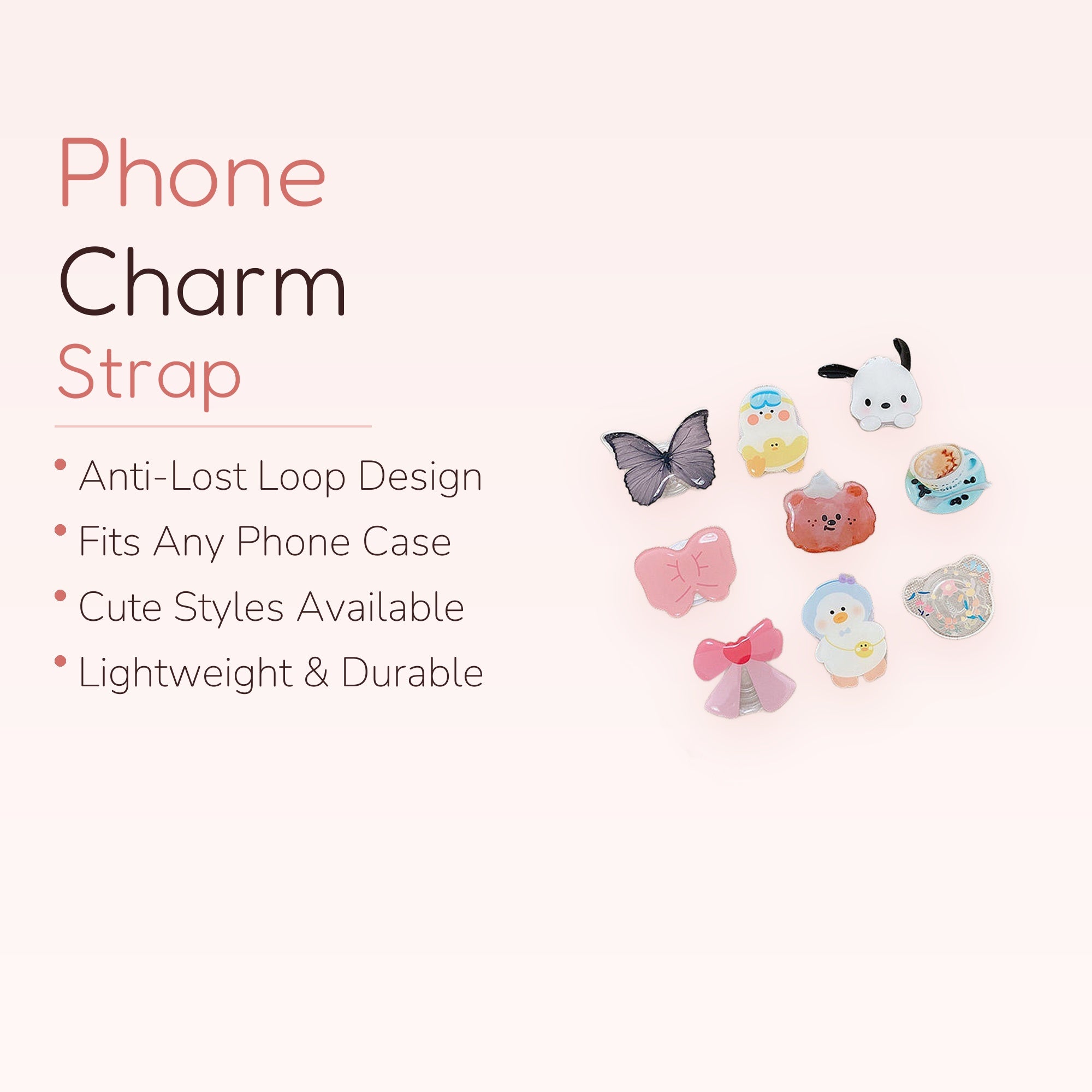 Kawaii Cartoon Phone Grip Stand | Cute Character Expandable Holder