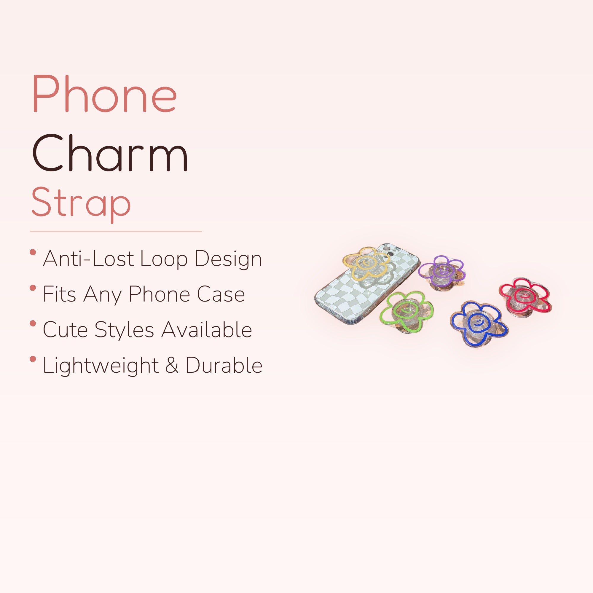 Stripes — Cute Pastel Tiger Phone Grip Stand