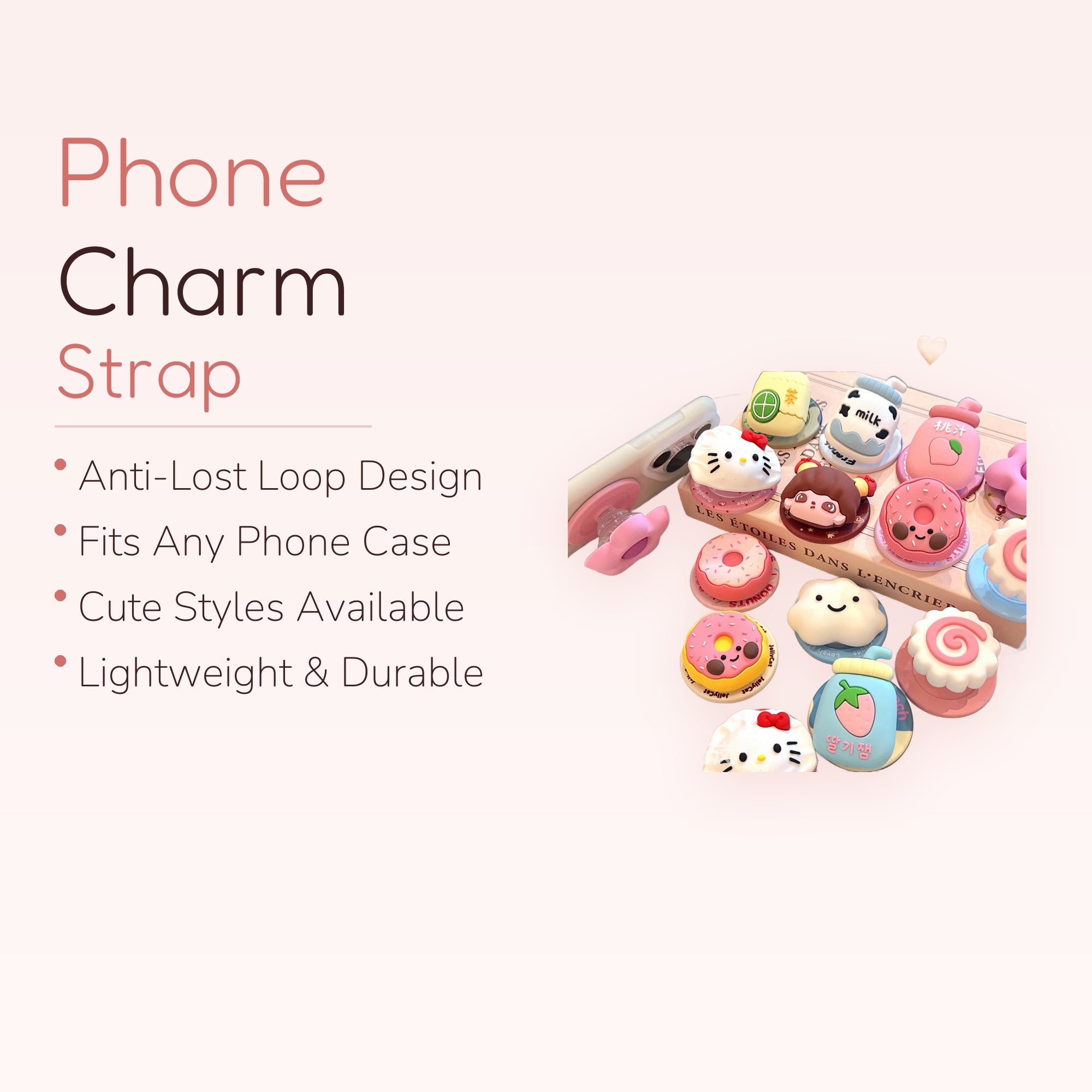 SIMPLYBUBBI — Assorted Kawaii Food & Character Phone Grip | Cute Pop Socket