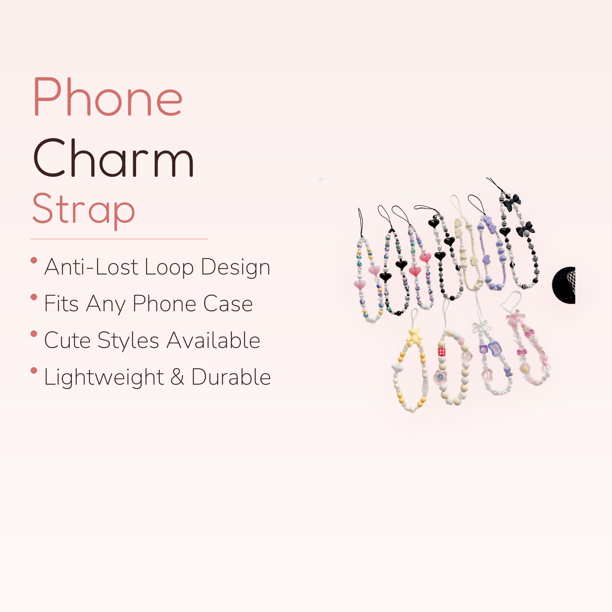 6  Beaded Phone Wrist Strap, 6 Style ... - Amazon.ca | SIMPLYBUBBI Phone Charm