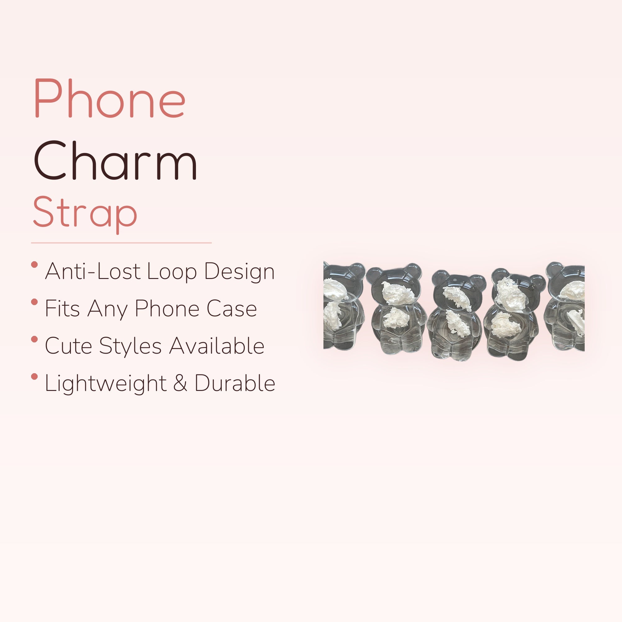 Clear Bear Cloud Phone Grip | Cute Kawaii Phone Stand