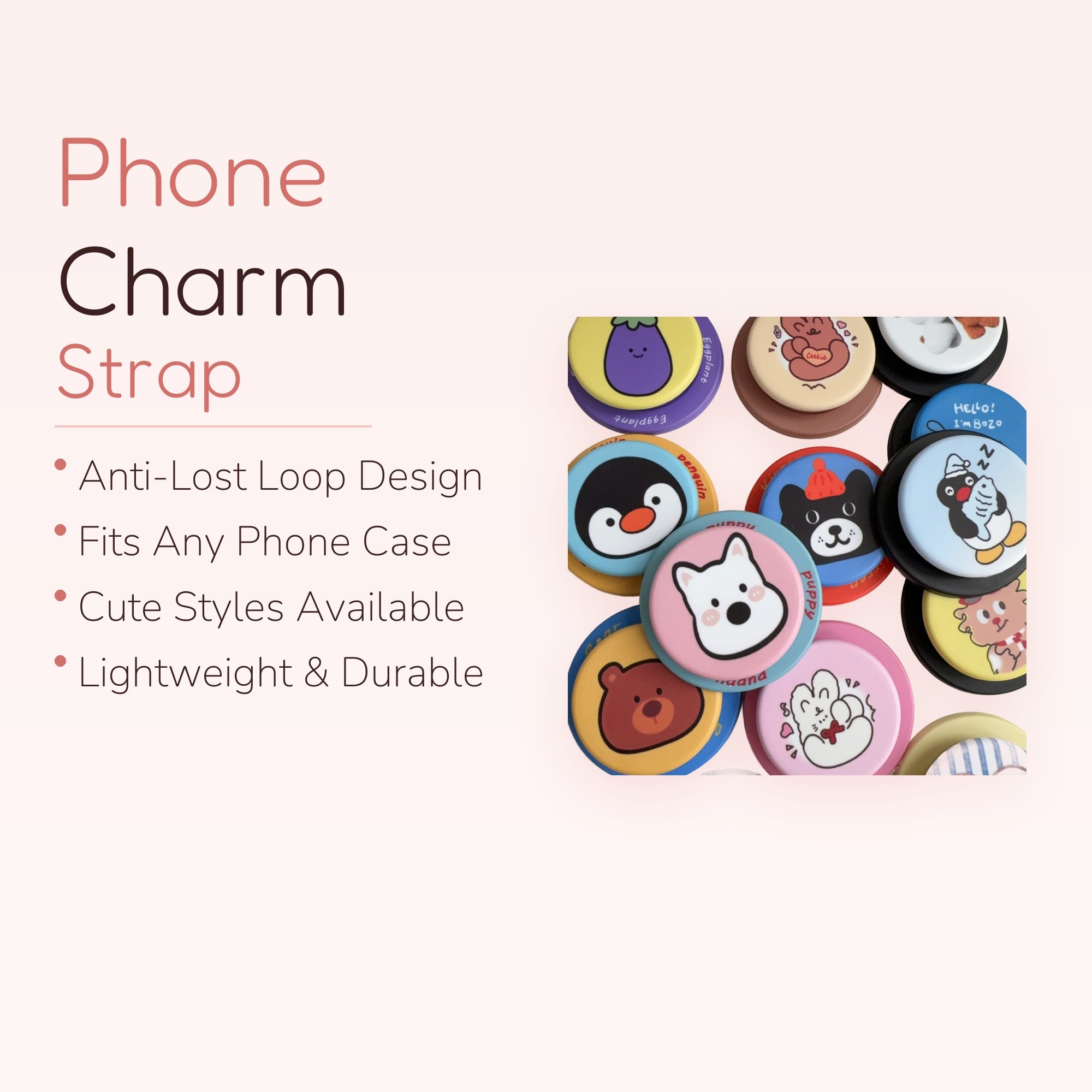 Kawaii Animal & Food Phone Grips | Cute Pop Socket Stand for Phones