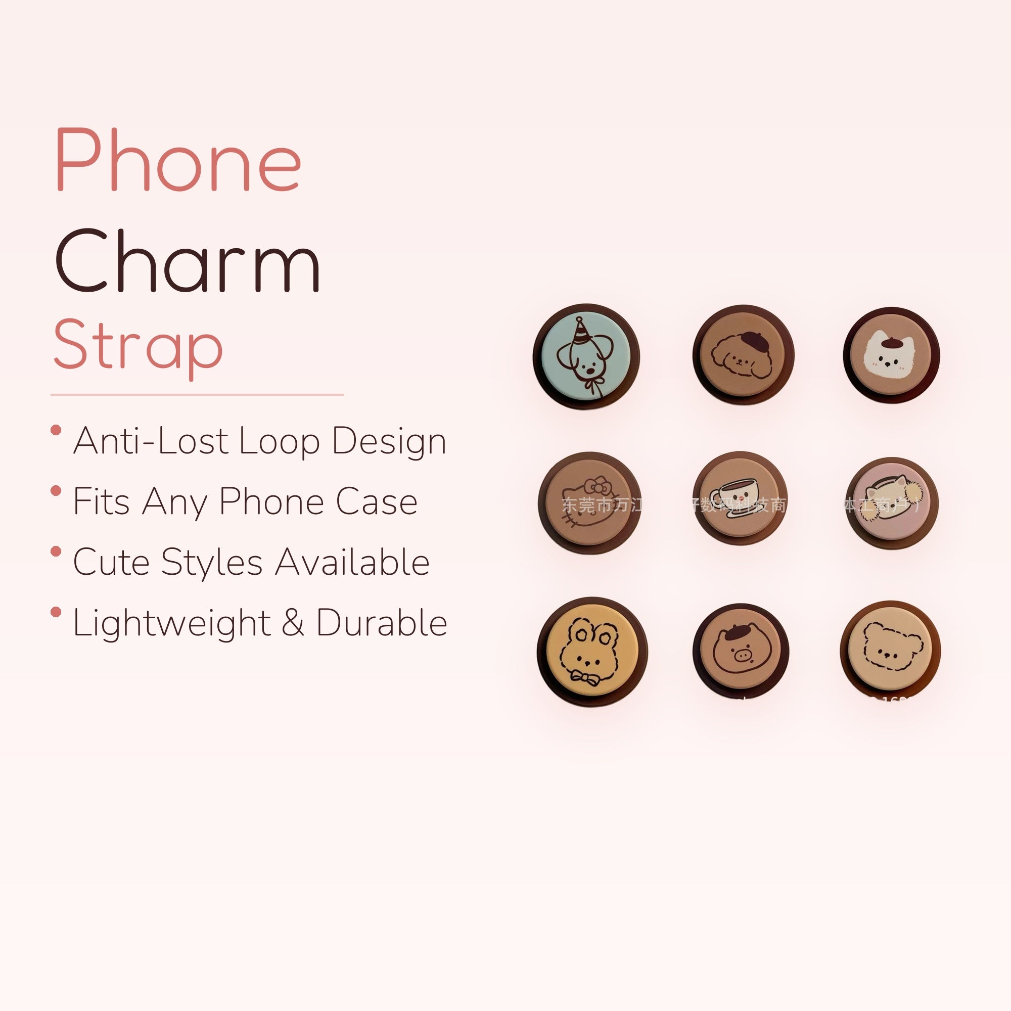 Kawaii Animal Character Phone Grip | Cute Cartoon Pop Socket Stand