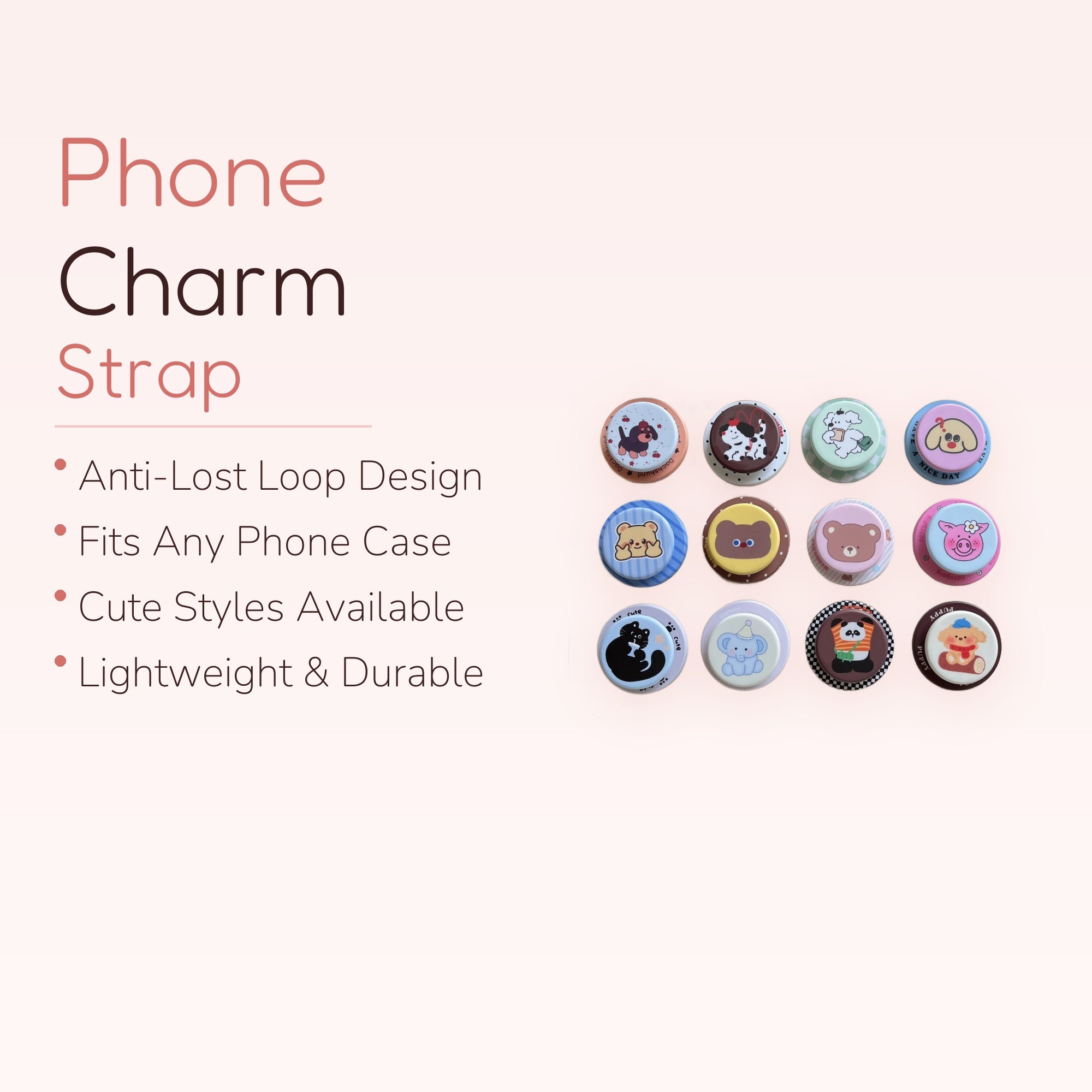 Cute Animal Character Phone Grips | Kawaii Pop Socket Stands for Phones