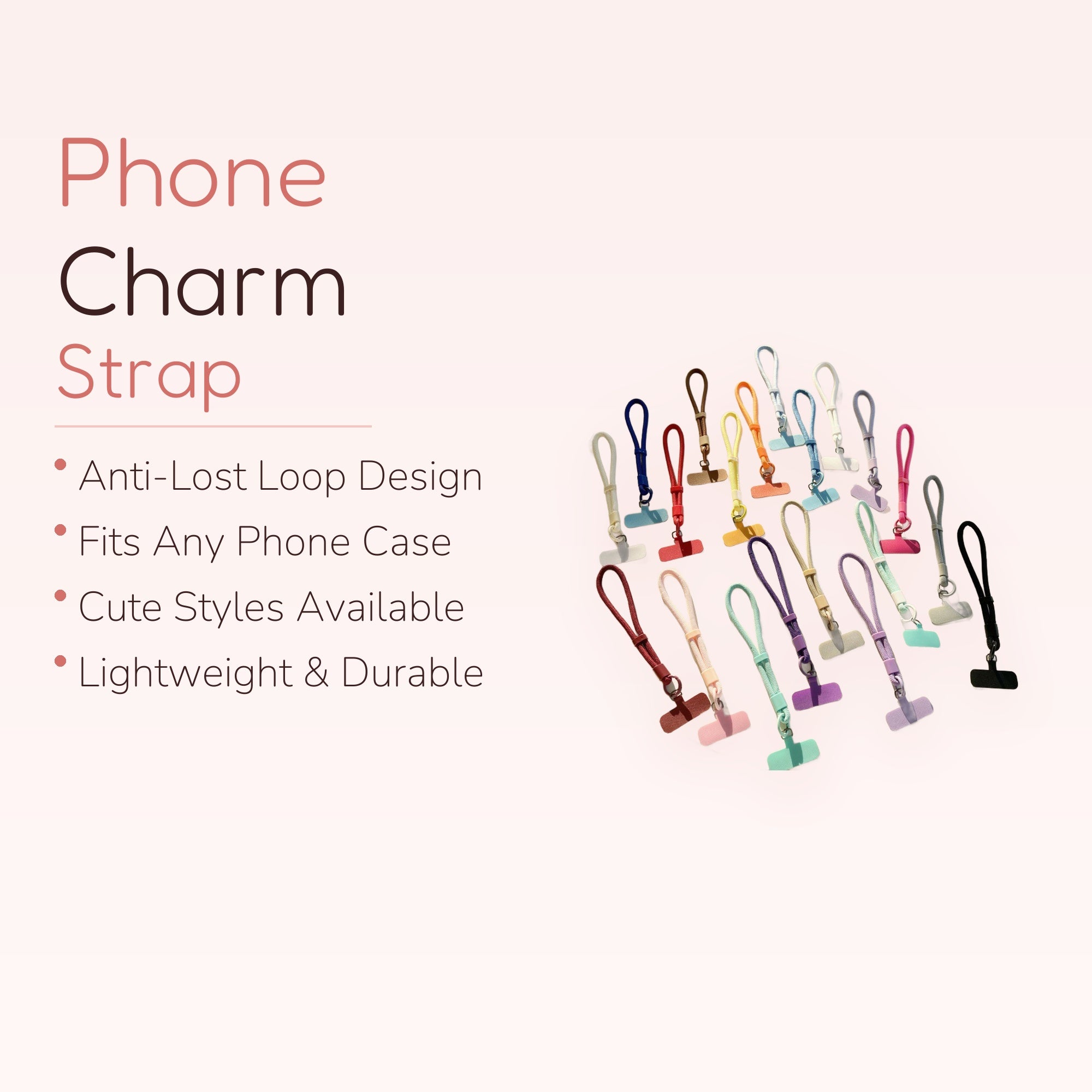 Colorful Braided Wrist Strap Phone Charm | Aesthetic Lanyard for Phone Case