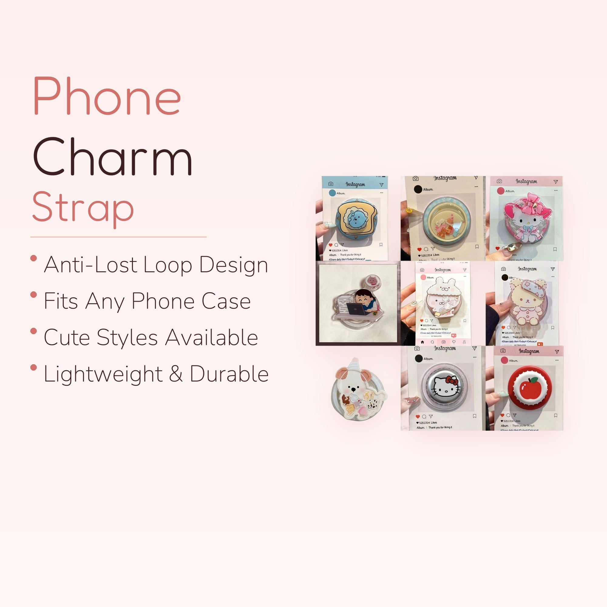 SIMPLYBUBBI — Cute Cartoon Art Phone Grip Collection | Acrylic Pop Socket Stand