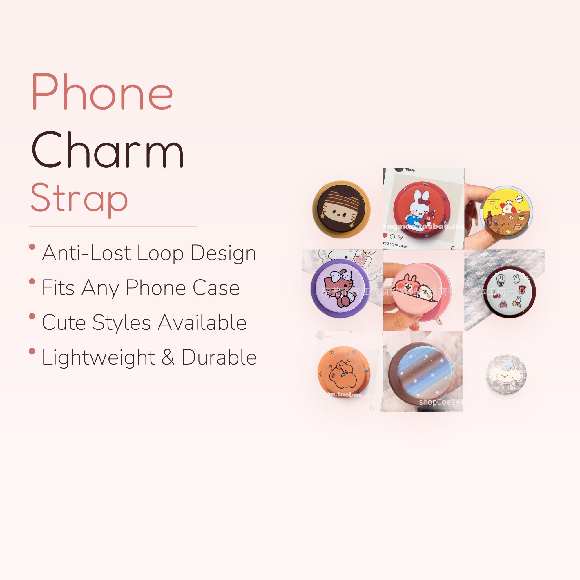 SIMPLYBUBBI — Assorted Cartoon & Pet Pop Grip Collection | Cute Phone Stand Holder