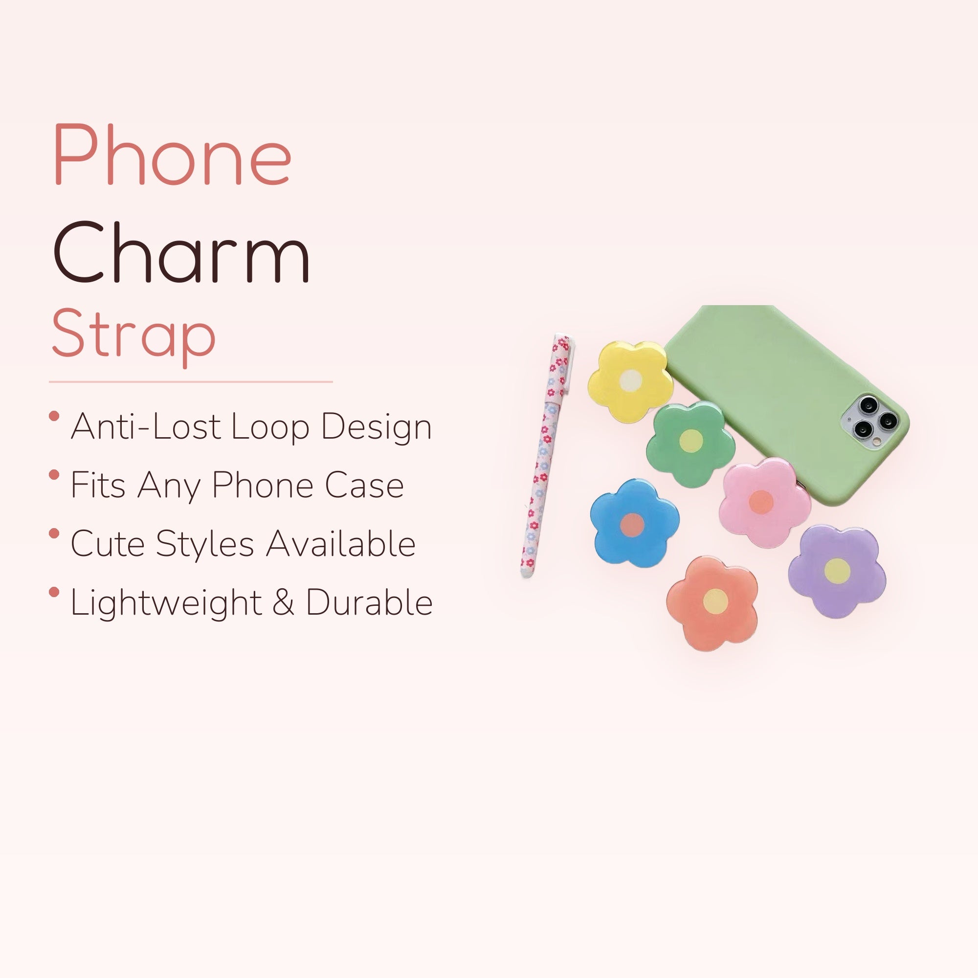 Petal Push — Pastel Flower Phone Grip & Pop Socket Stand