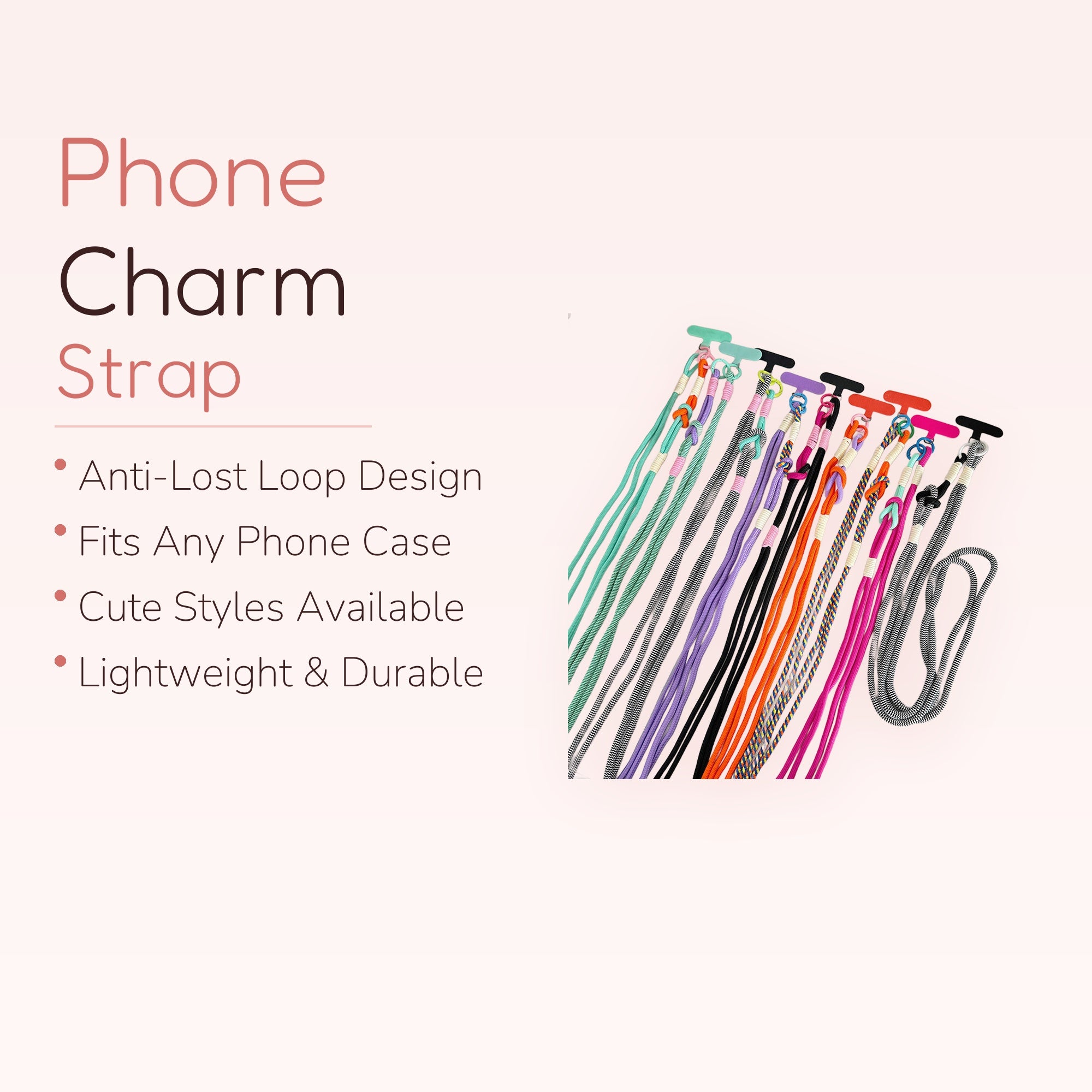 SIMPLYBUBBI — Assorted Braided Rope Phone Lanyard | Universal Crossbody Strap