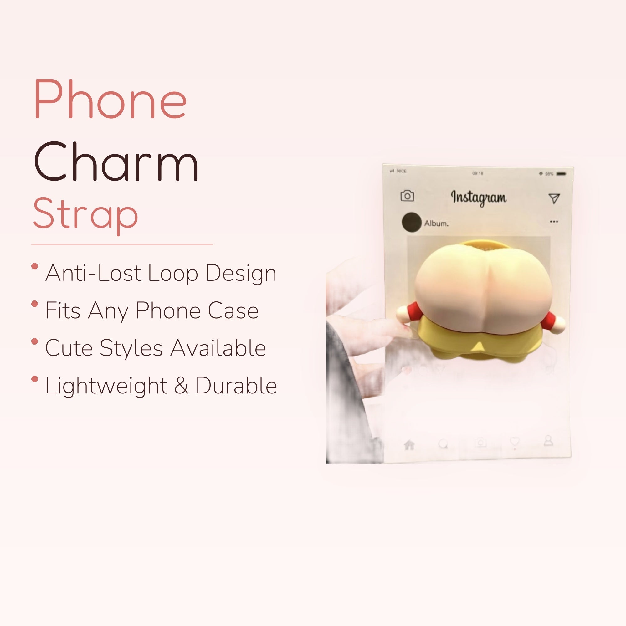 Cute Crayon Shin-chan Butt Phone Grip | Kawaii Anime Pop Socket Stand