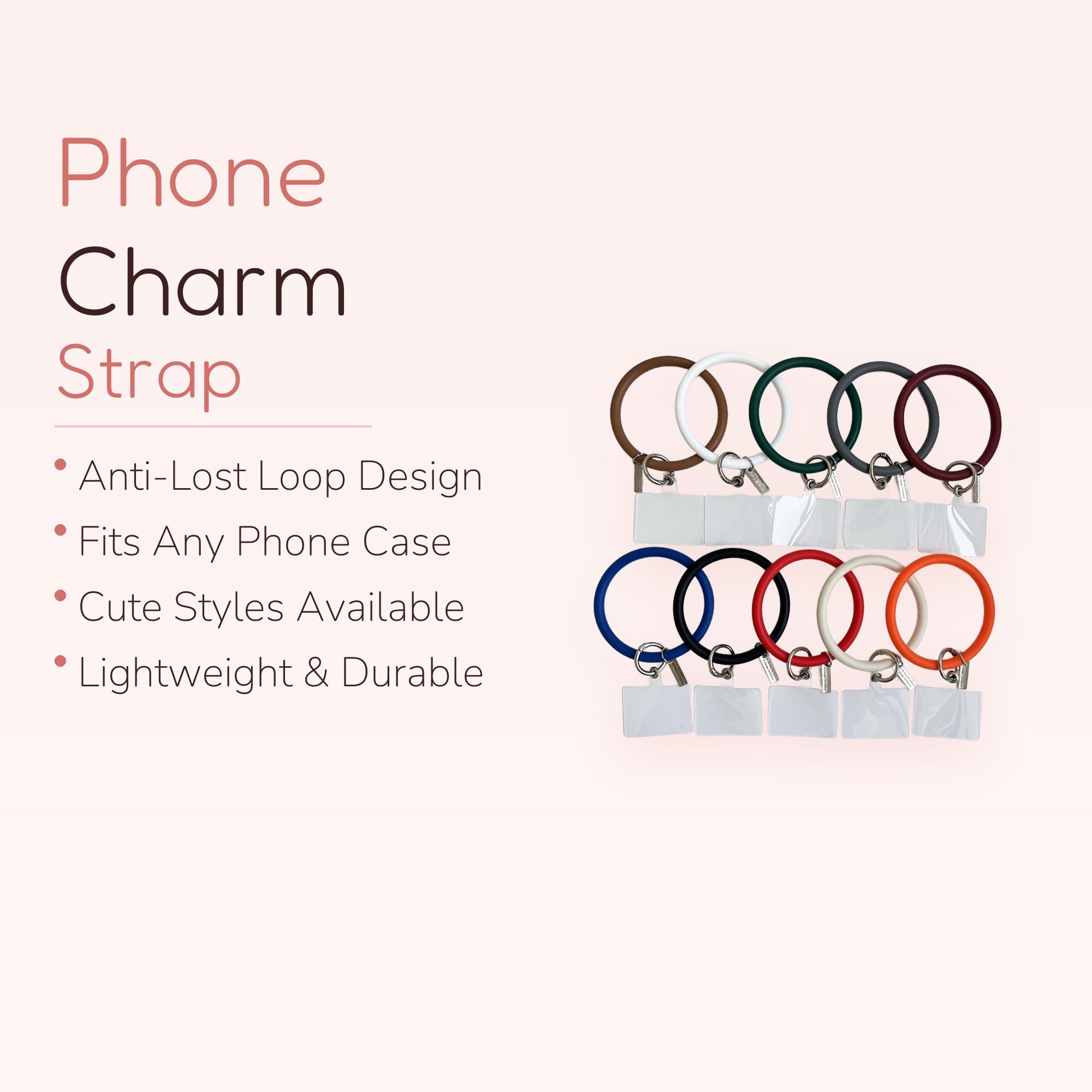 Silicone Wristlet Phone Lanyard | Cute Keychain Phone Charm Strap | Y2K Aesthetic | Gift for Her | Trendy Phone Accessory