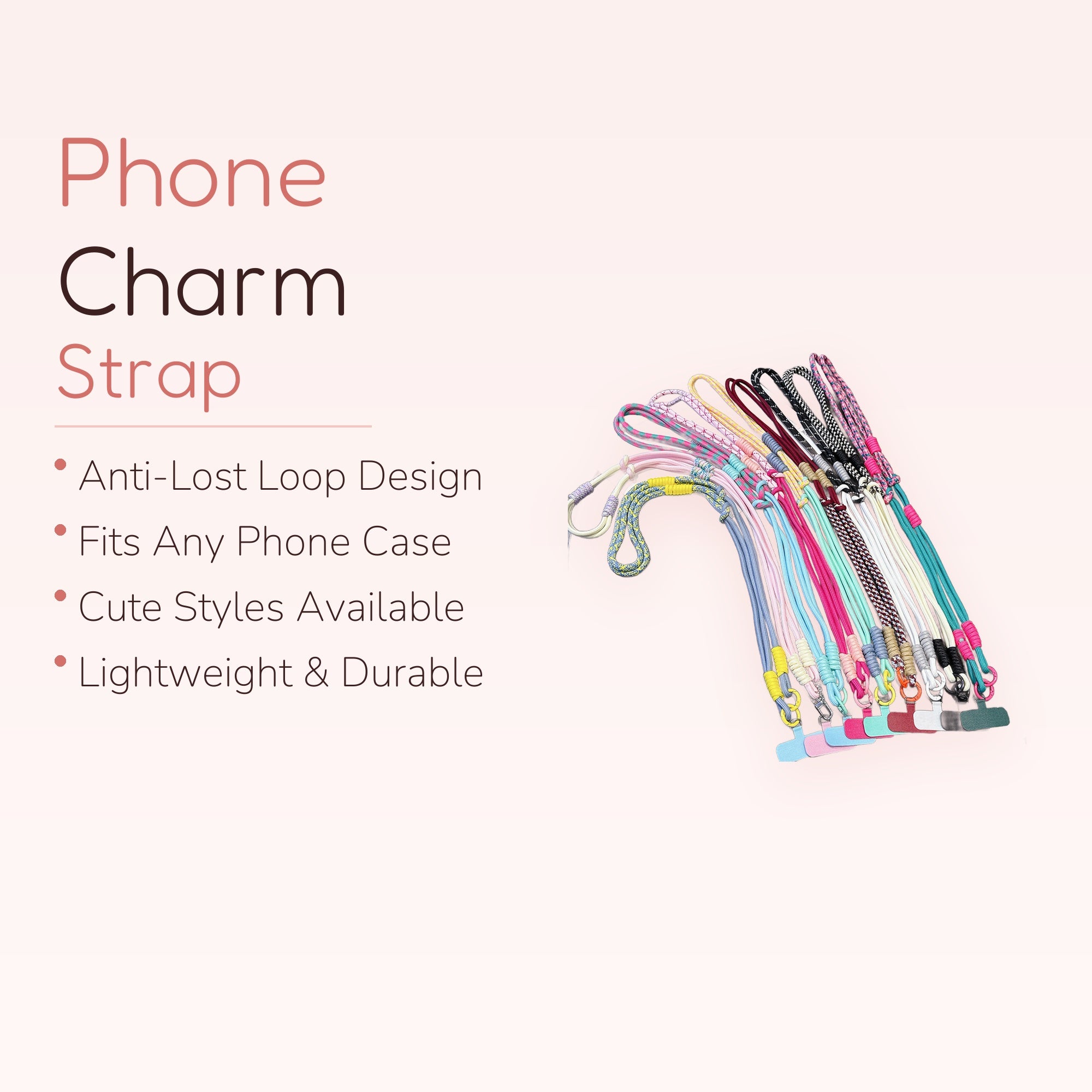SIMPLYBUBBI — Multi-Tone Weave Phone Lanyard | Vivid Adjustable Crossbody Strap