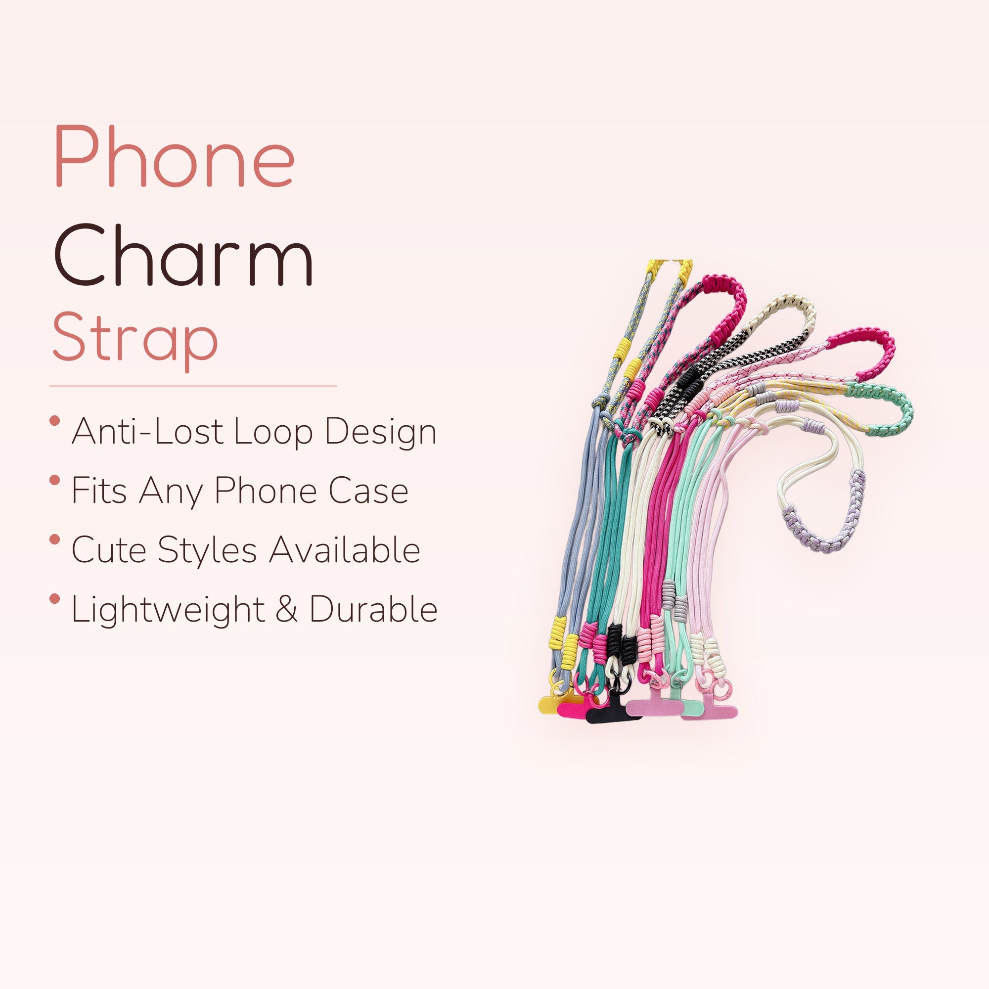 SIMPLYBUBBI — Braided Multi-Color Rope Lanyard | Adjustable Crossbody Phone Strap