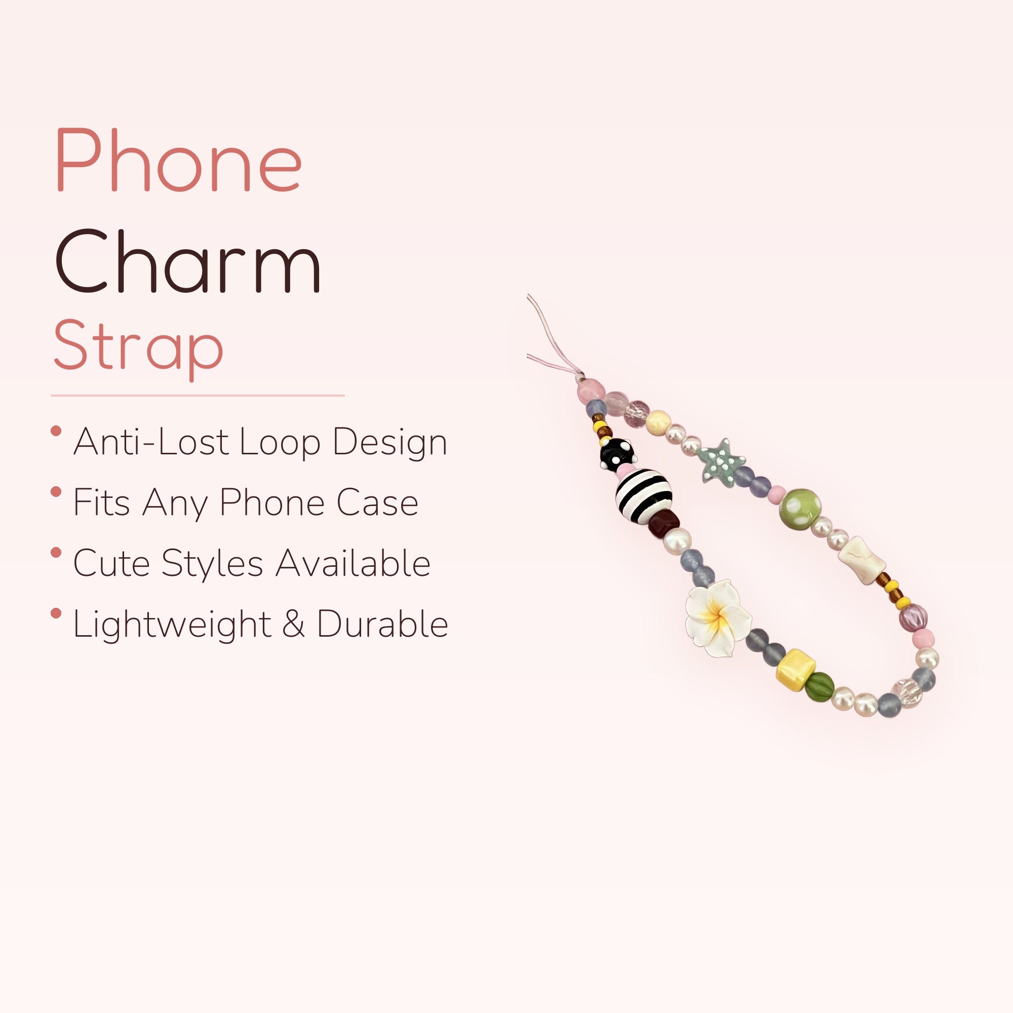 Ballerina — Pearl & Bow Phone Charm Wrist Lanyard