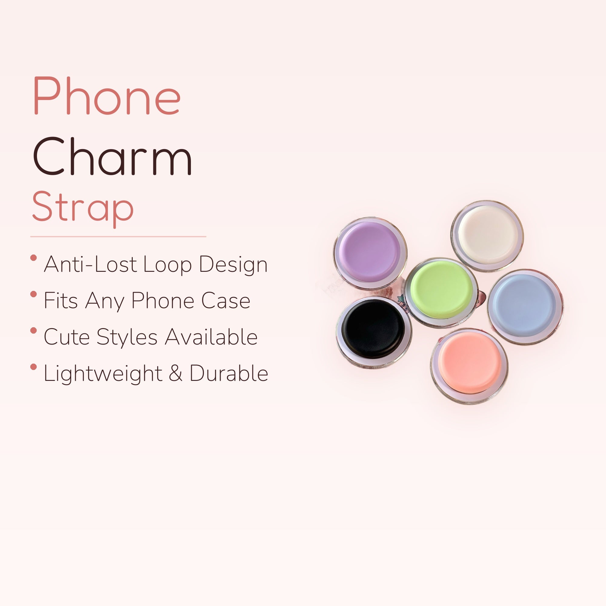 Pastel Matte Round Phone Grip | Cute Pop Socket Stand in Multiple Colors