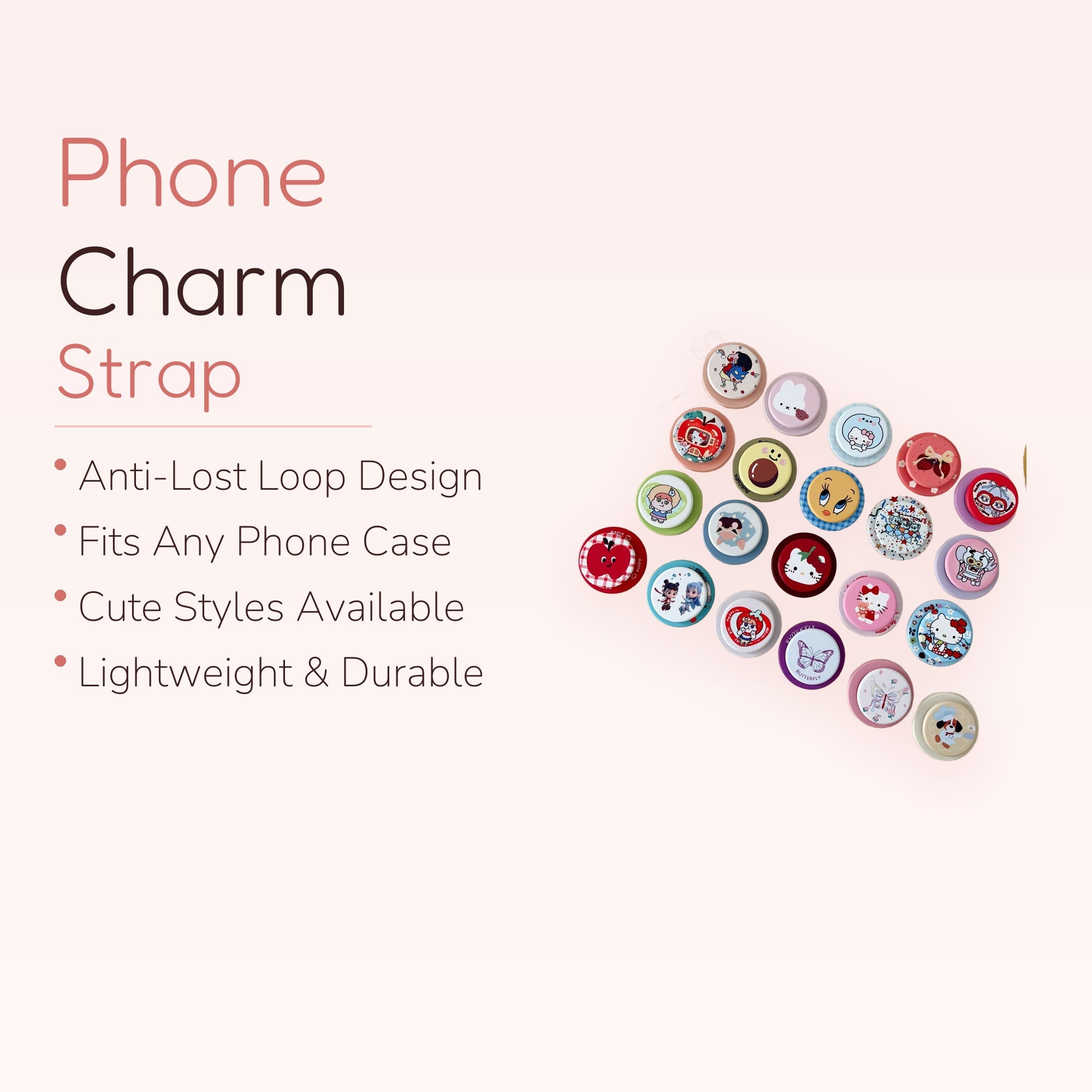 Assorted Kawaii Cartoon Character Phone Grips | Cute Pop Socket Stands for Girls
