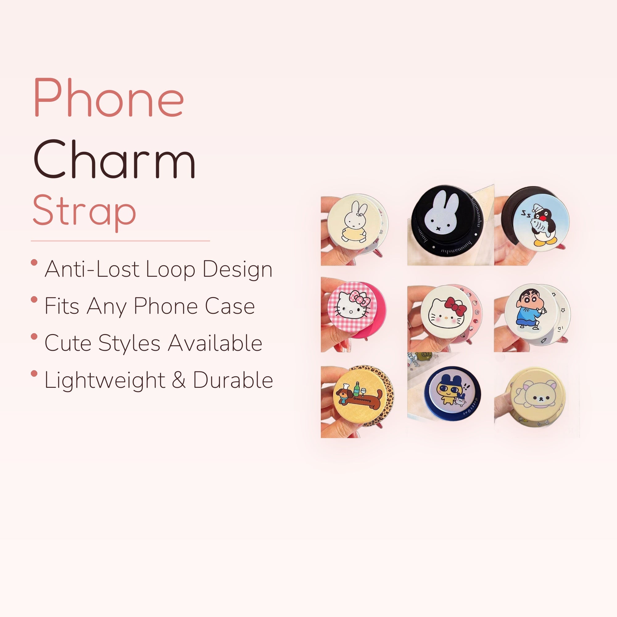 Kawaii Character Phone Grip Collection | Cute Pop Socket Stand for Phones