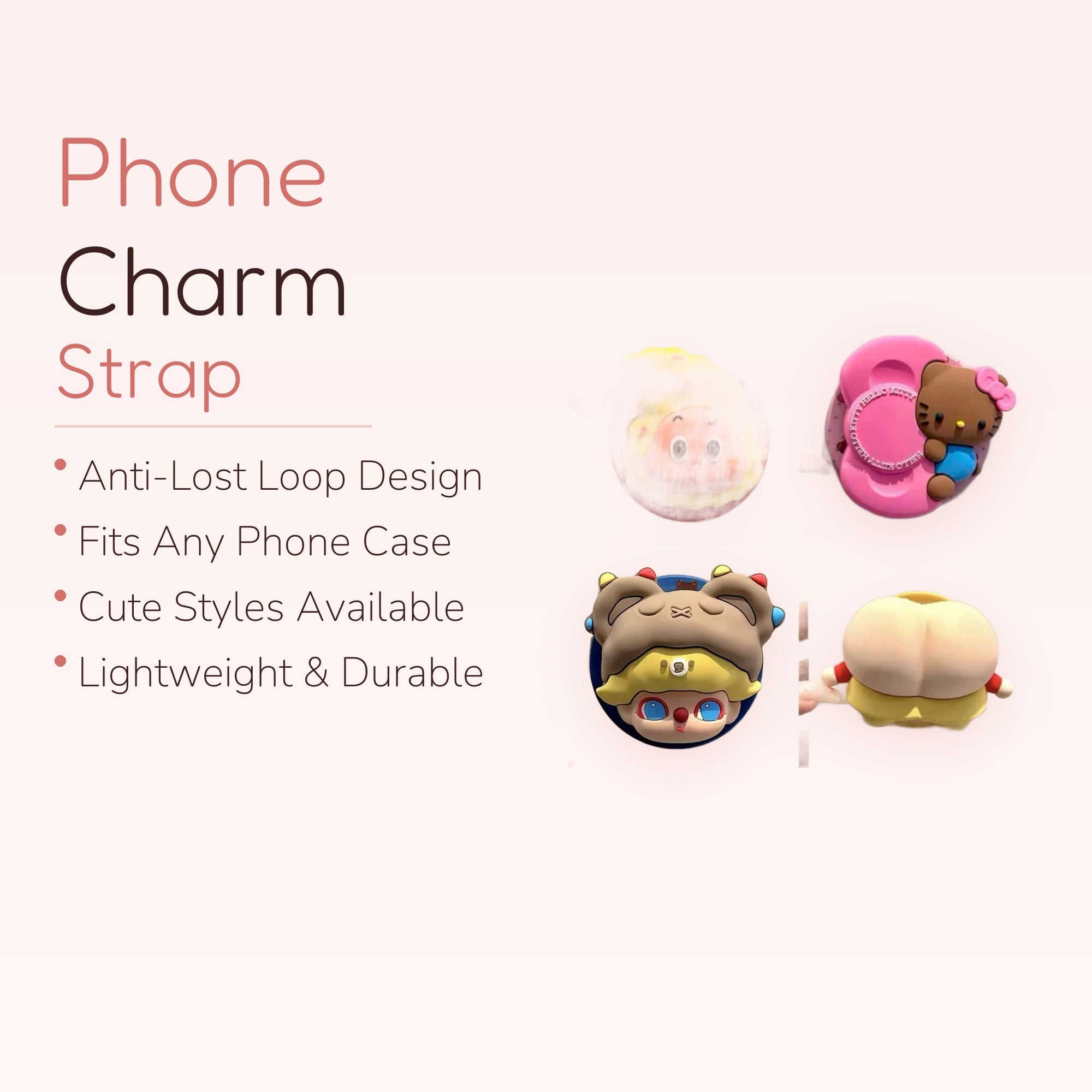 SIMPLYBUBBI — Cute Cartoon Face & Fruit Pop Socket | Silicone Phone Grip Stand