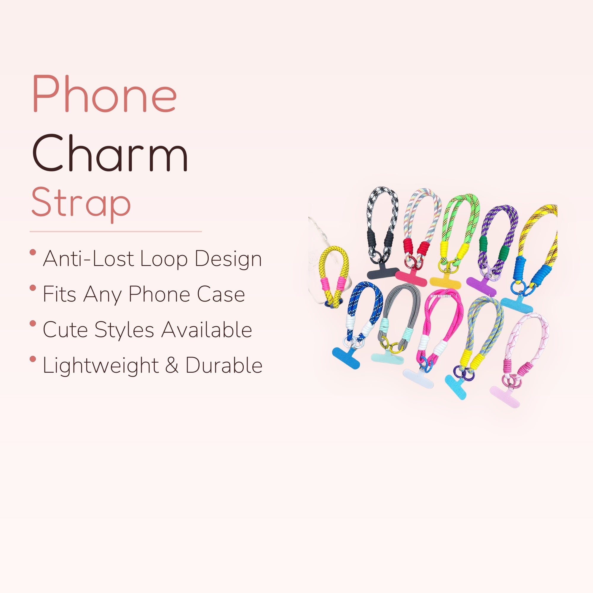 SIMPLYBUBBI — Patterned Braided Cord Phone Wristlet | Universal Anchor Strap
