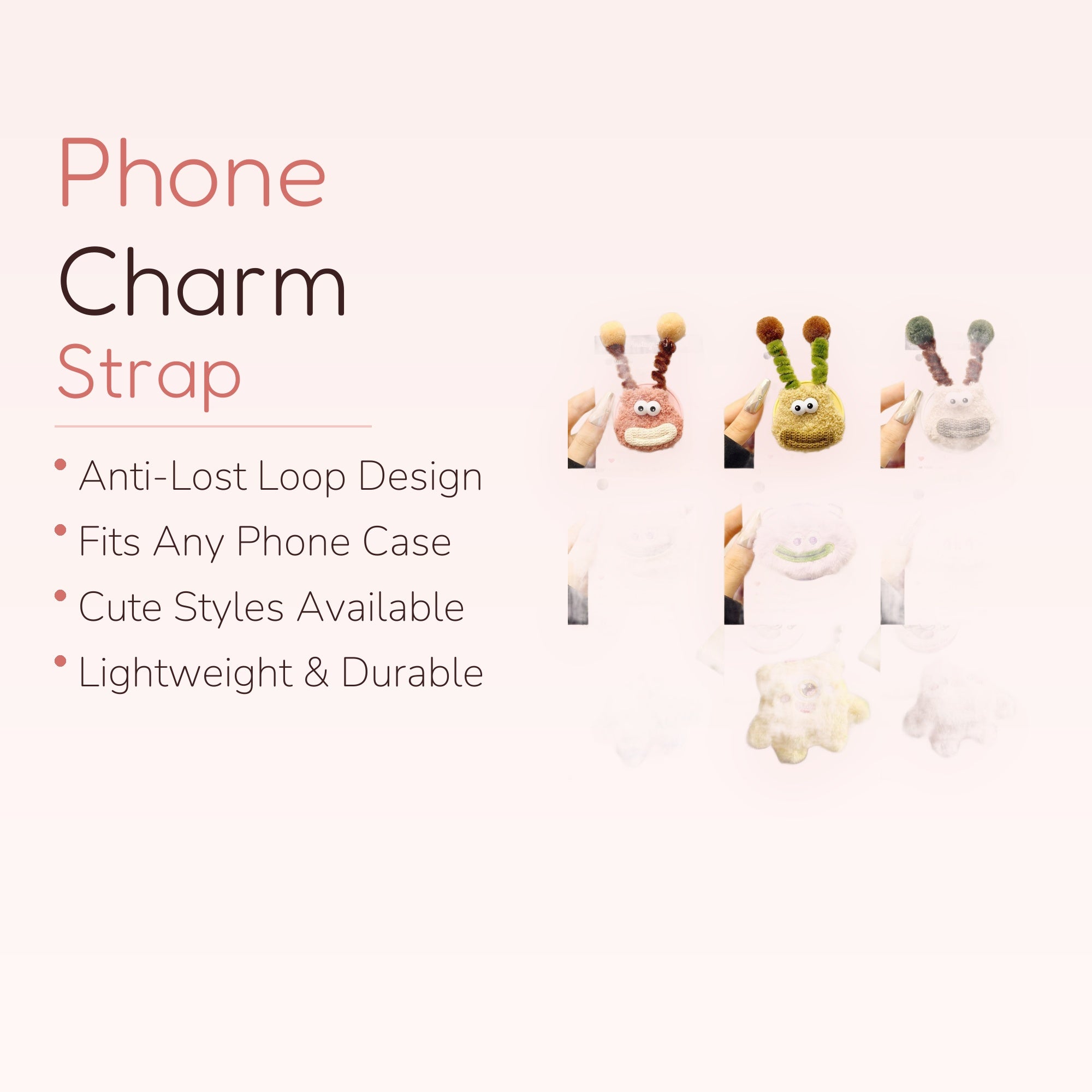 Kawaii Fluffy Monster Phone Grip | Cute Plush Pop Socket Stand
