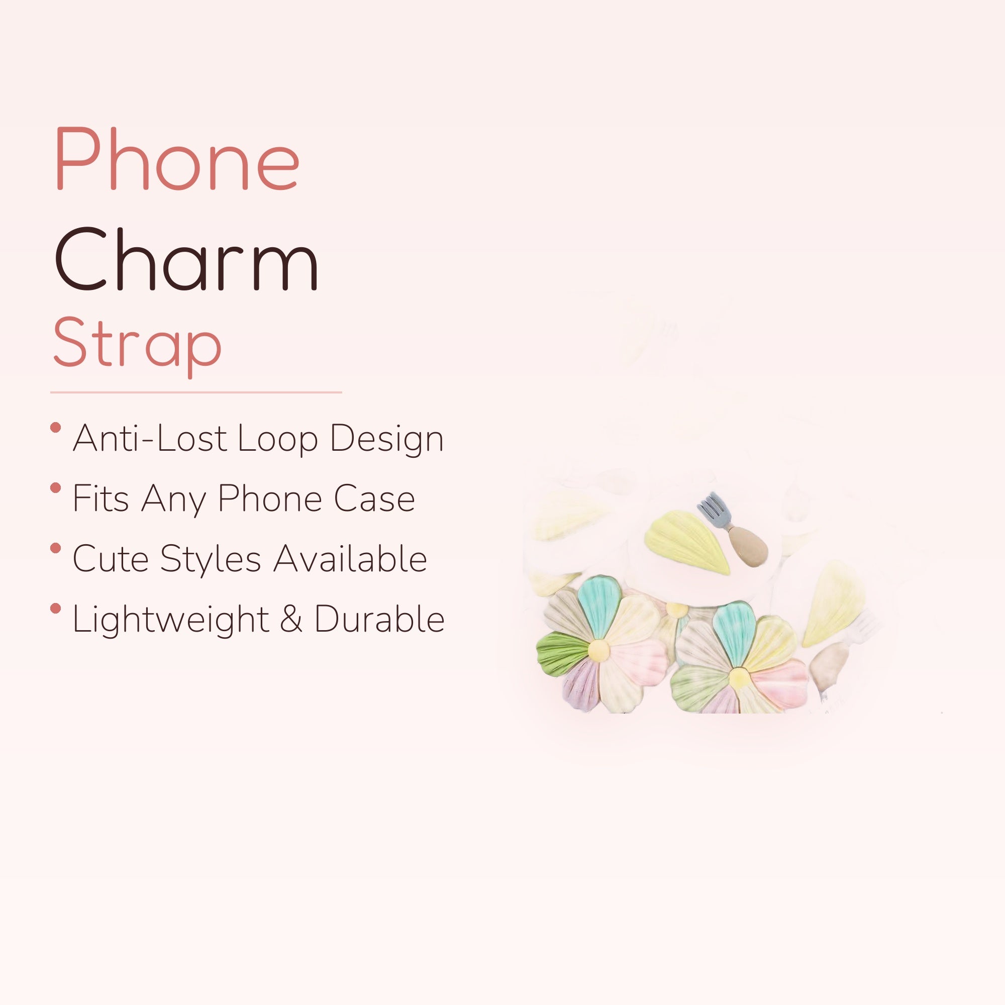 Pastel Flower & Plate Phone Grip | Kawaii Dessert Pop Socket Stand