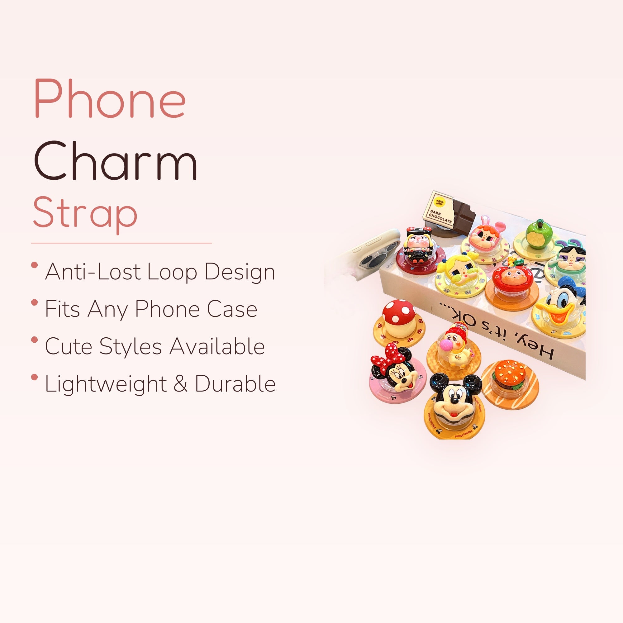 SIMPLYBUBBI — Cute Cartoon Food & Character Phone Grip | Pop Socket Stand Holder