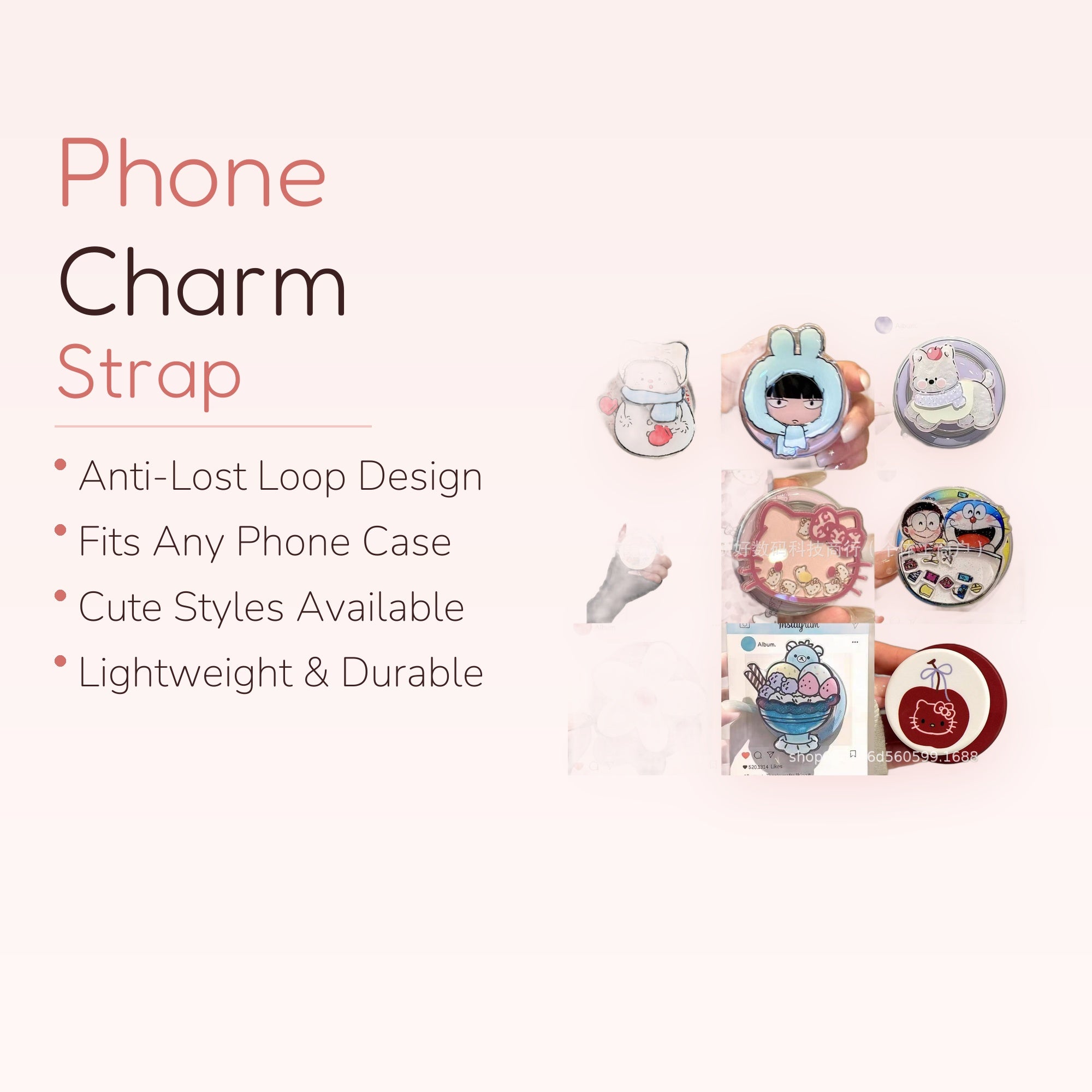SIMPLYBUBBI — Assorted Cartoon Phone Grip | Cute Pop Stand Mount