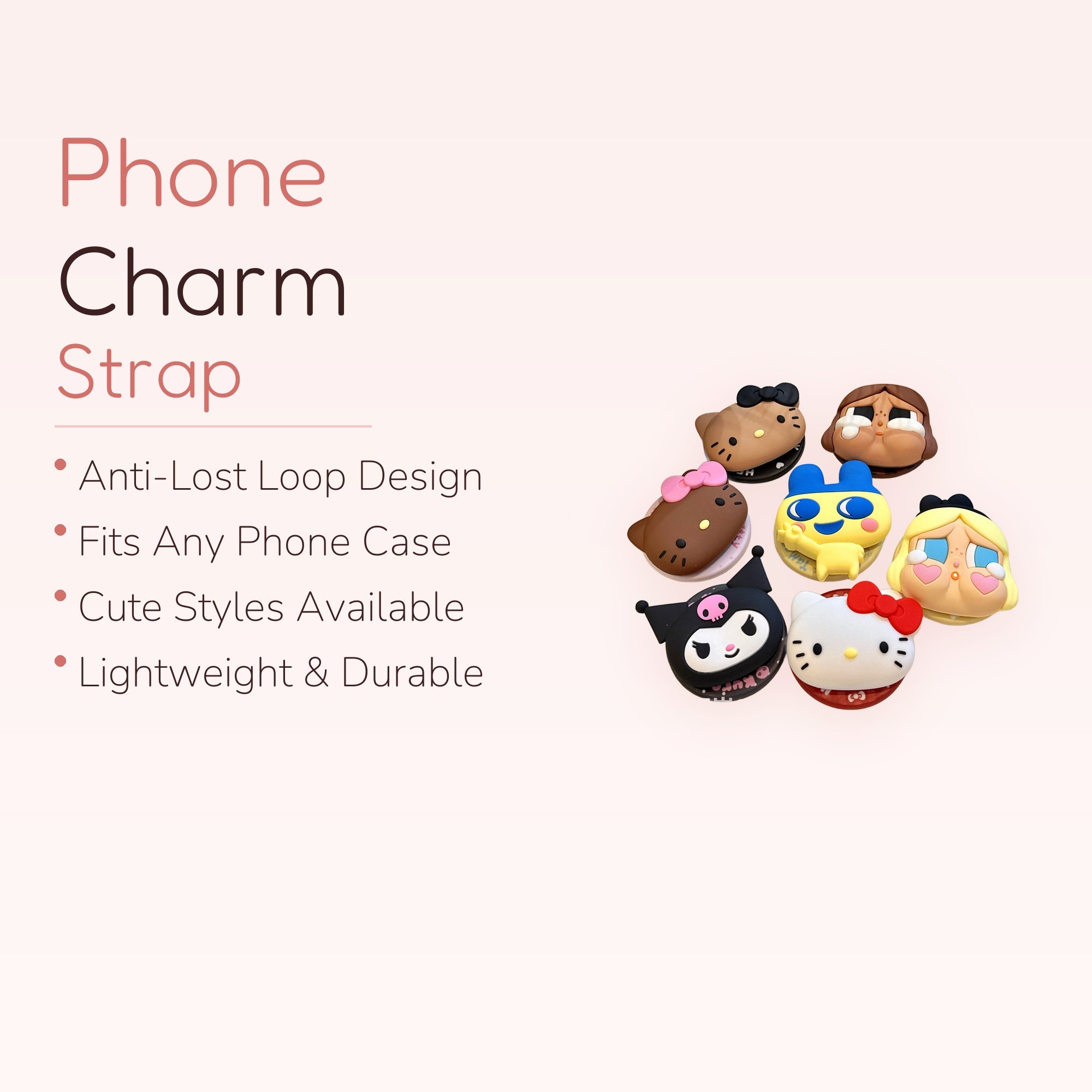 SIMPLYBUBBI — Cute Cartoon Face Phone Grip | Character Pop Socket Stand