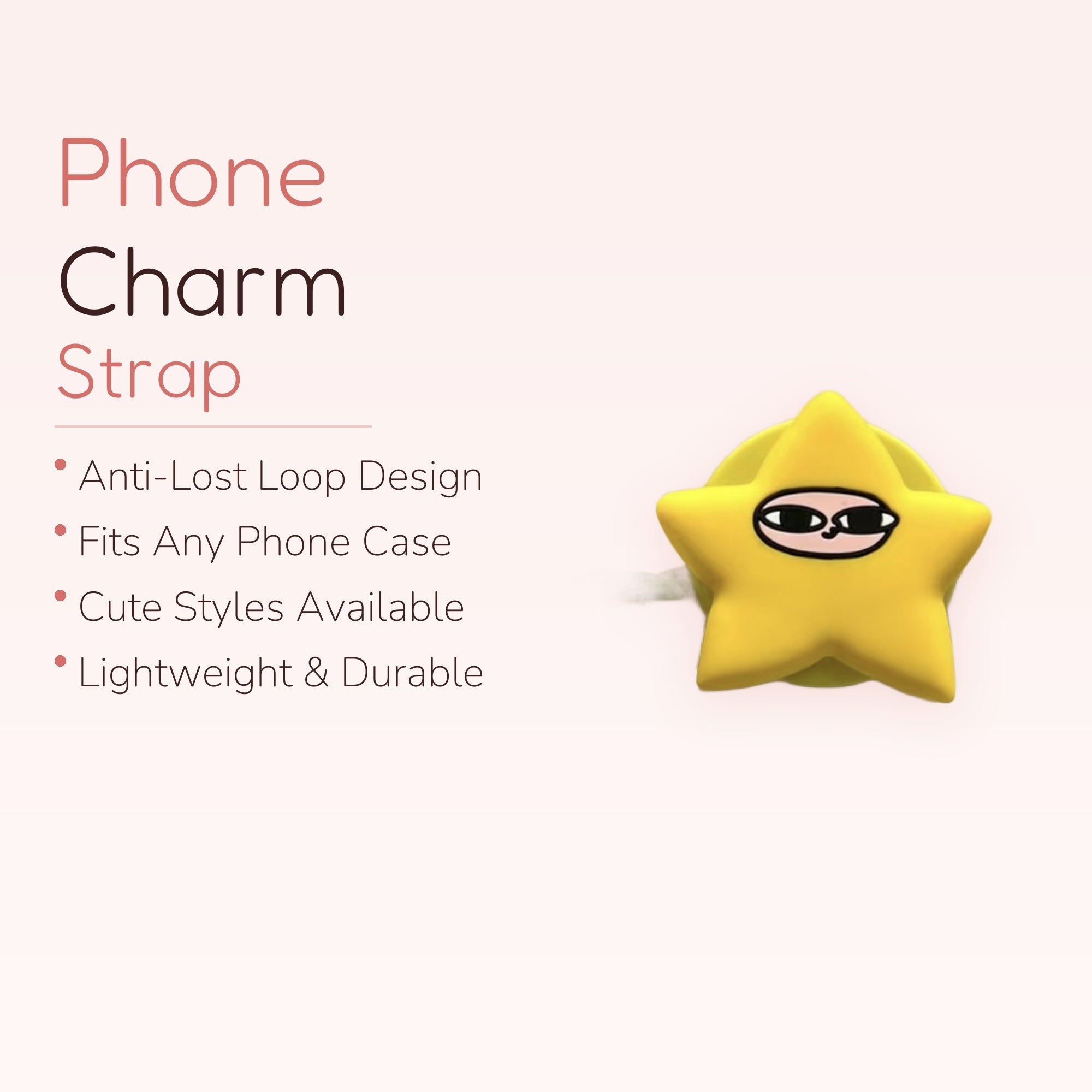 Cute Yellow Star Character Phone Grip | Kawaii Pop Socket Stand with Googly Eyes