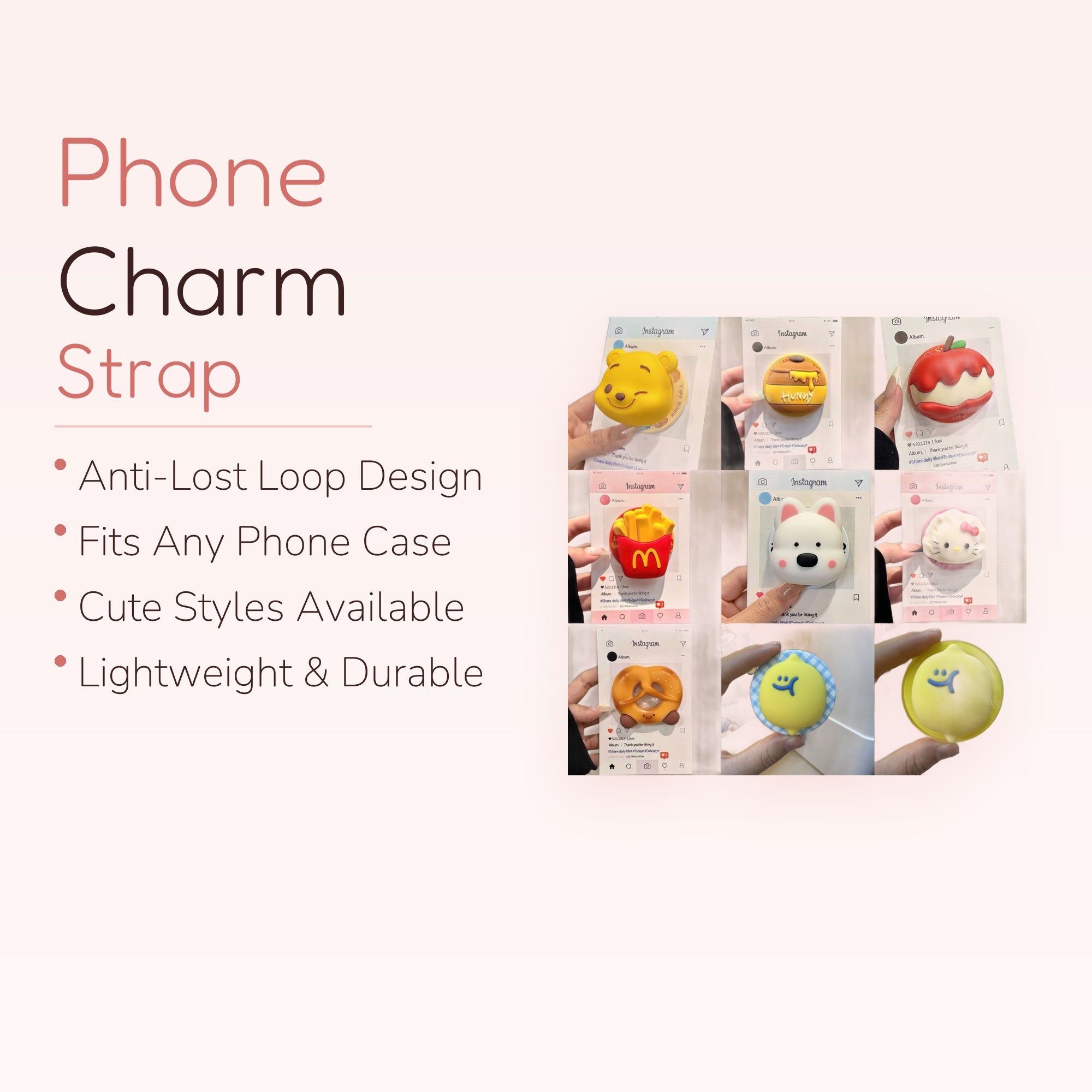 SIMPLYBUBBI — Cute Food & Animal Pop Socket Stand for Phones | Kawaii Phone Grip