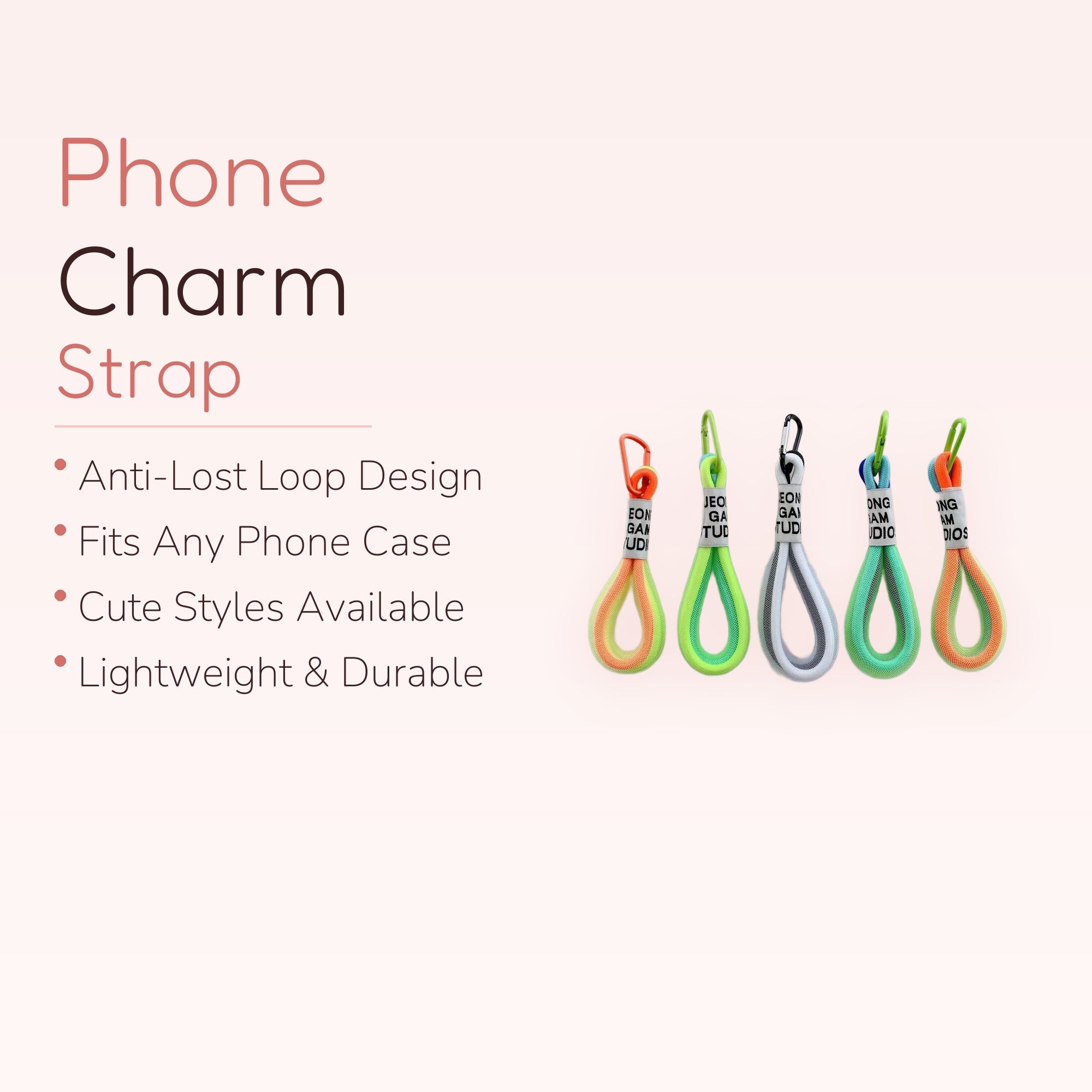 Neon Mesh Phone Charm Strap | Cute Wrist Lanyard Keychain | Y2K Aesthetic | Trendy Phone Accessory | Gift for Her