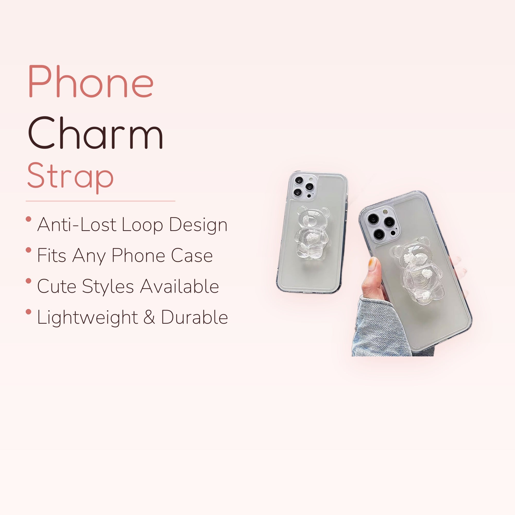 Bubble Up — Crystal Clear Transparent Pop Socket Phone Grip Stand