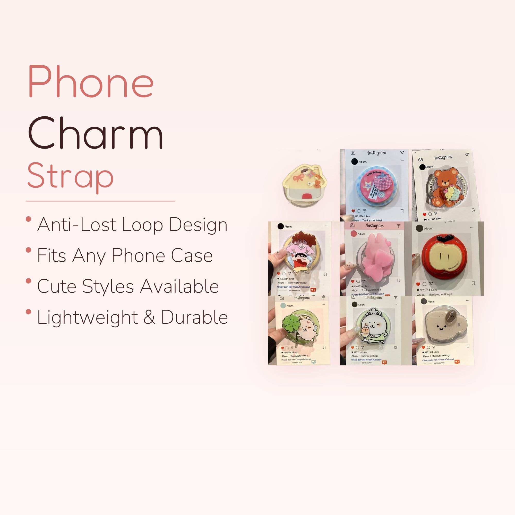 SIMPLYBUBBI — Cute Assorted Designs Phone Grip | Pop Socket Holder & Stand