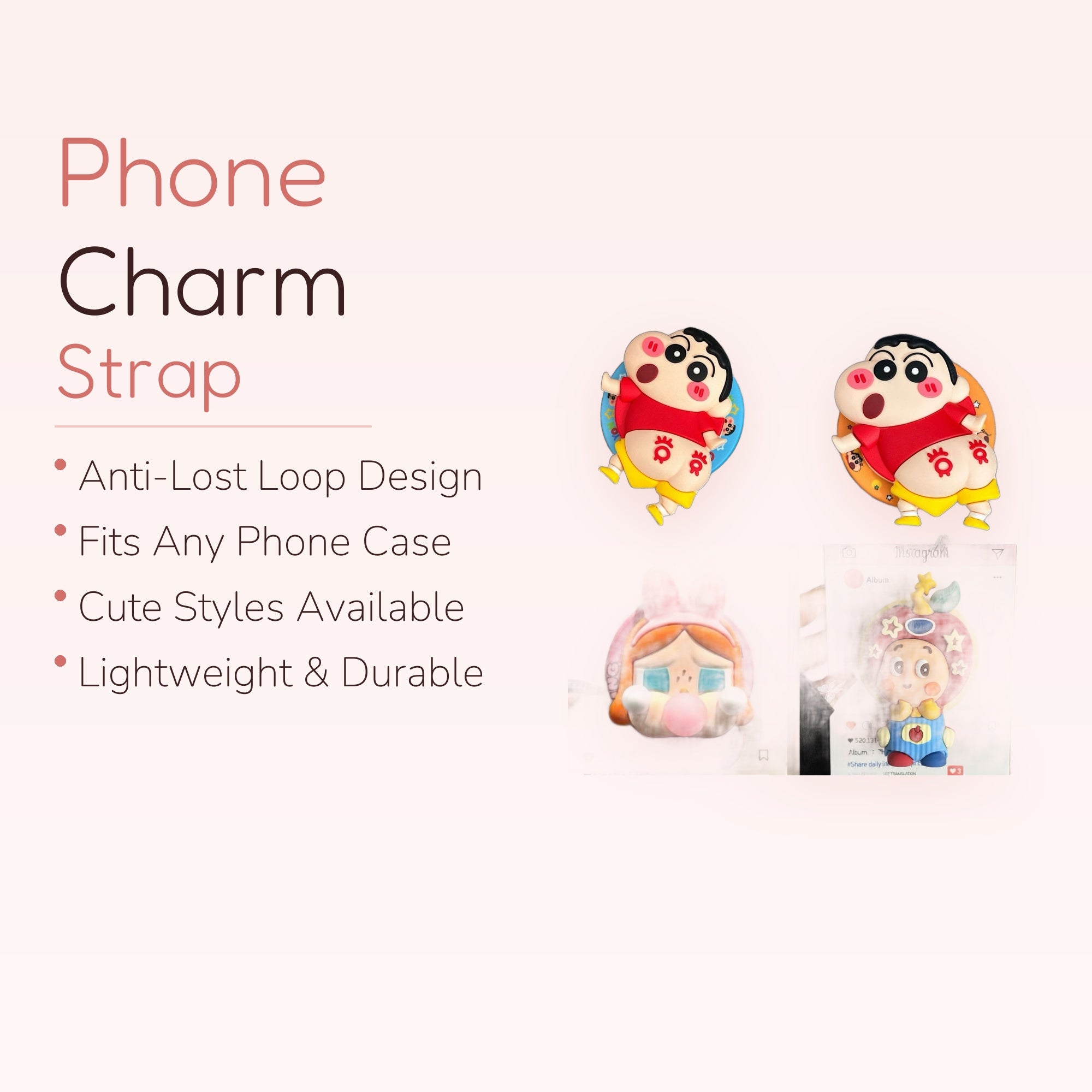 SIMPLYBUBBI — Chubby Cheeks Character Phone Grip Set | Fun Silicone Pop Socket Stand