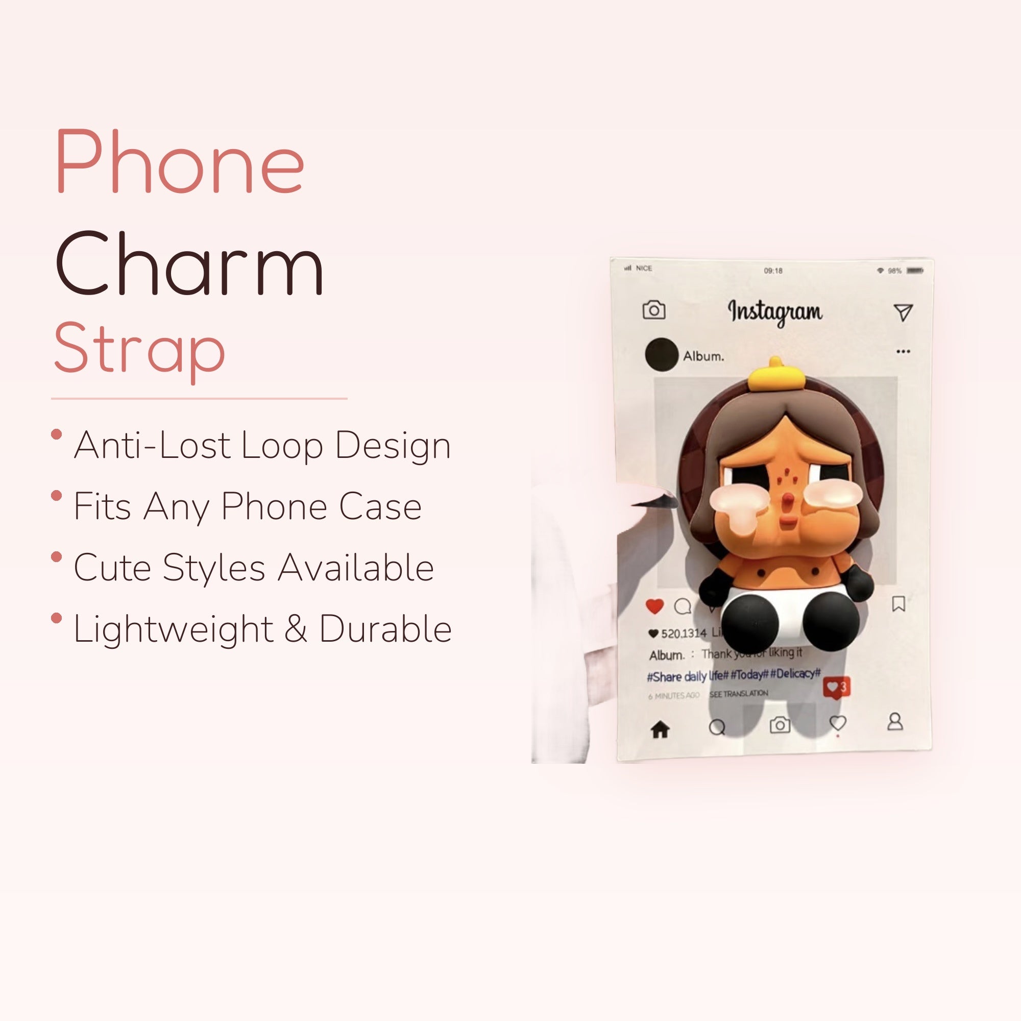 Crying Baby Instagram Post Phone Grip | Kawaii Pop Socket Stand