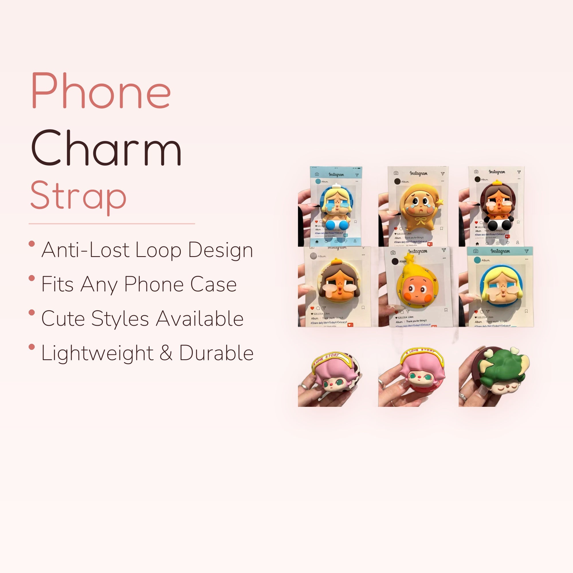 Kawaii Crying Baby Character Phone Grip | Cute Pop Socket Stand
