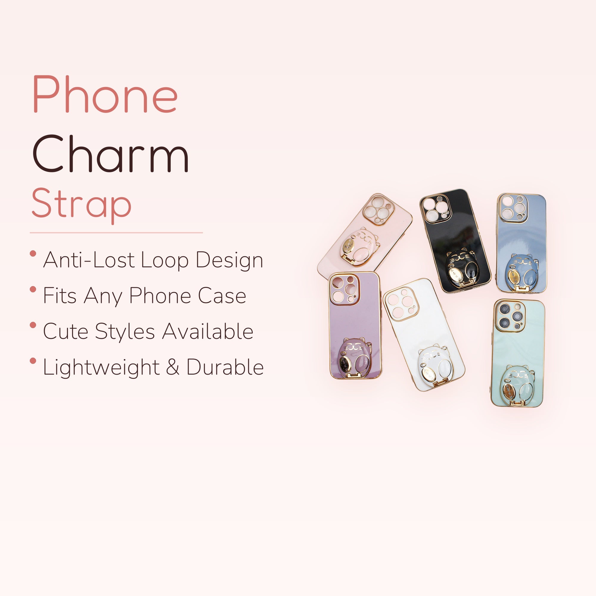Lucky Cat Phone Grip Stand | Kawaii Maneki Neko Phone Holder