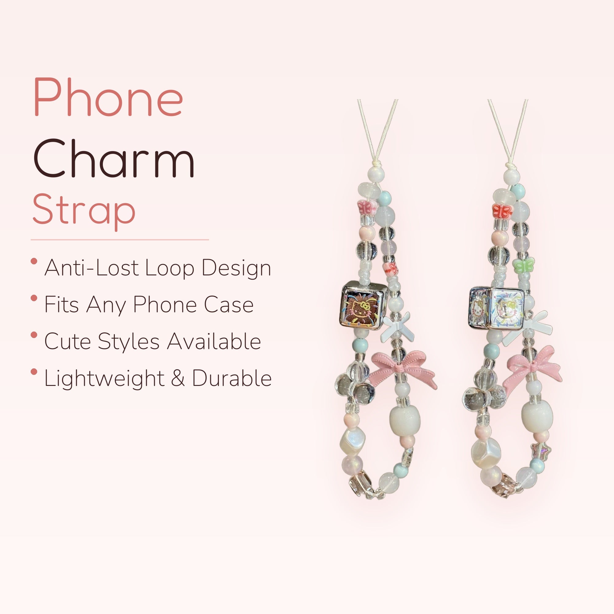 Petal Court — Pearl & Daisy Phone Charm Wrist Lanyard