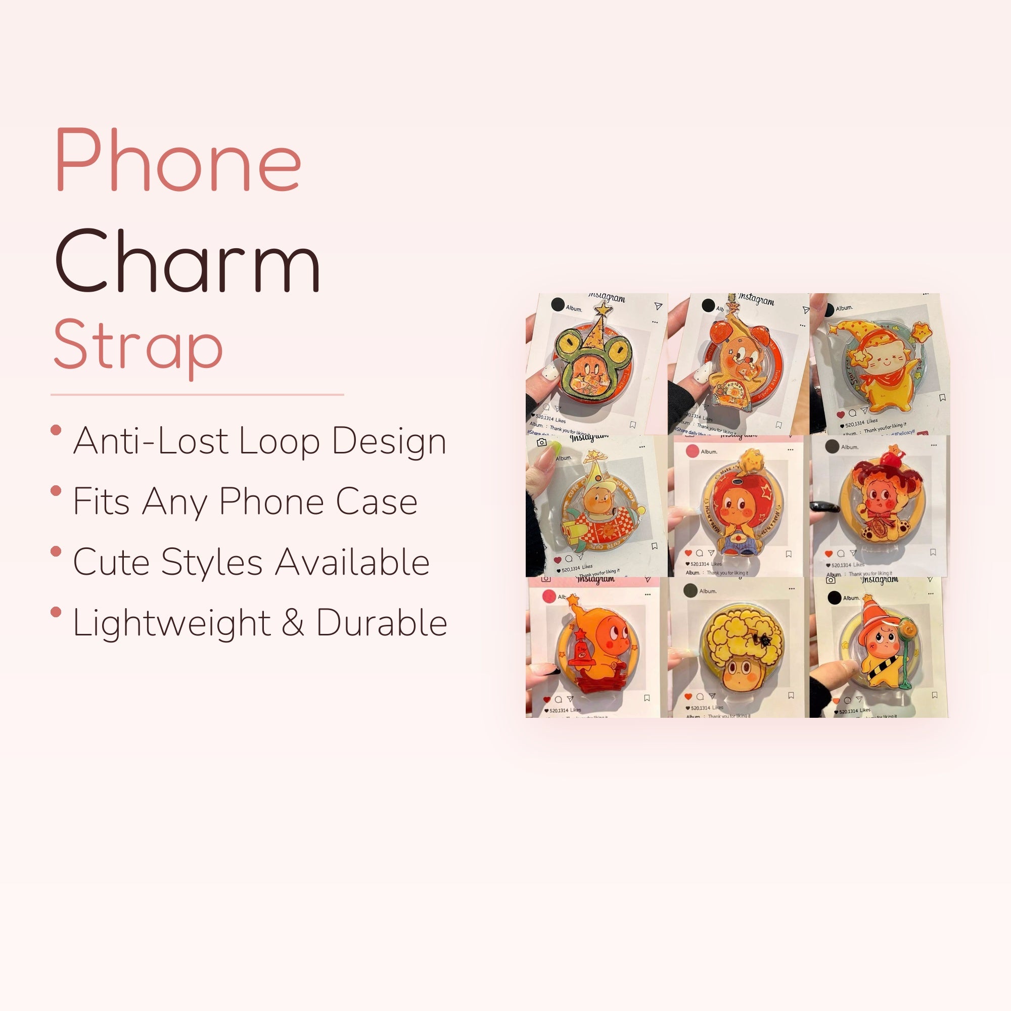 SIMPLYBUBBI — Whimsical Fantasy Character Phone Grip | Clear Acrylic Pop Socket Stand