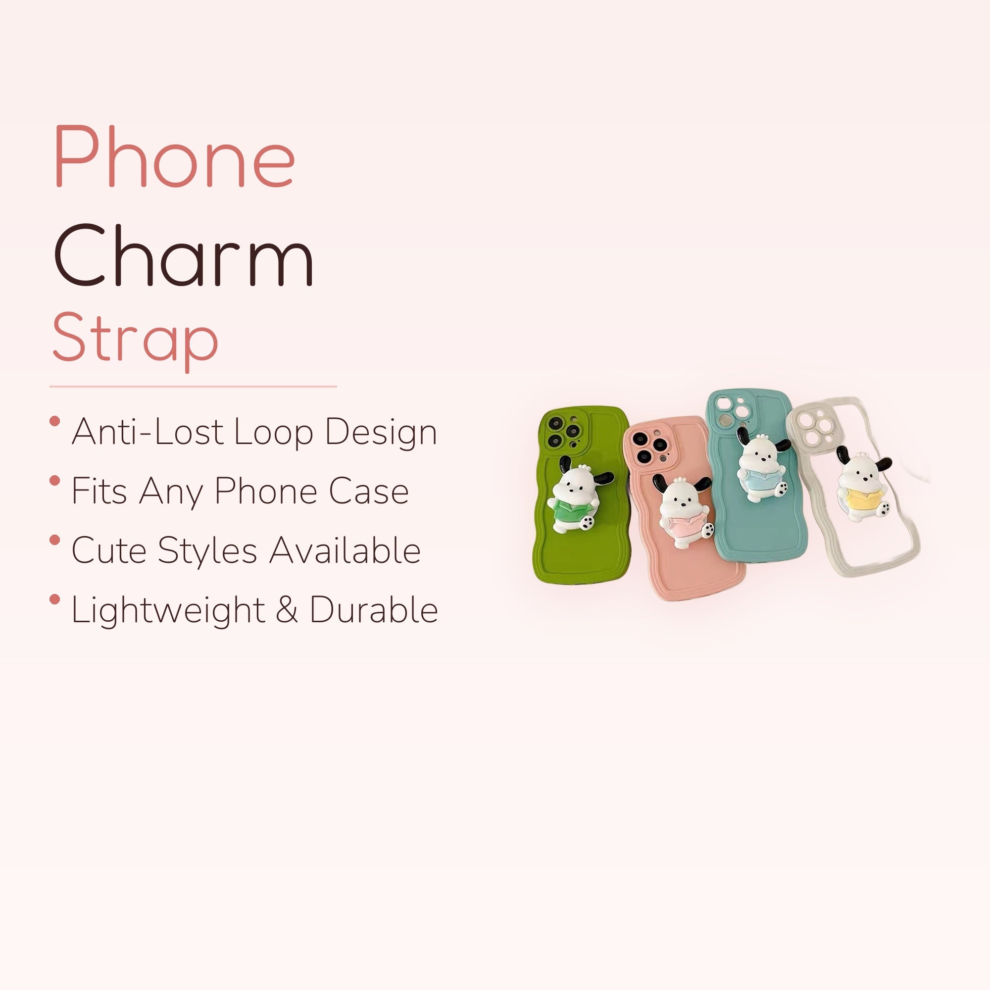 La Tulipe — Pastel Tulip Phone Charm Wrist Lanyard