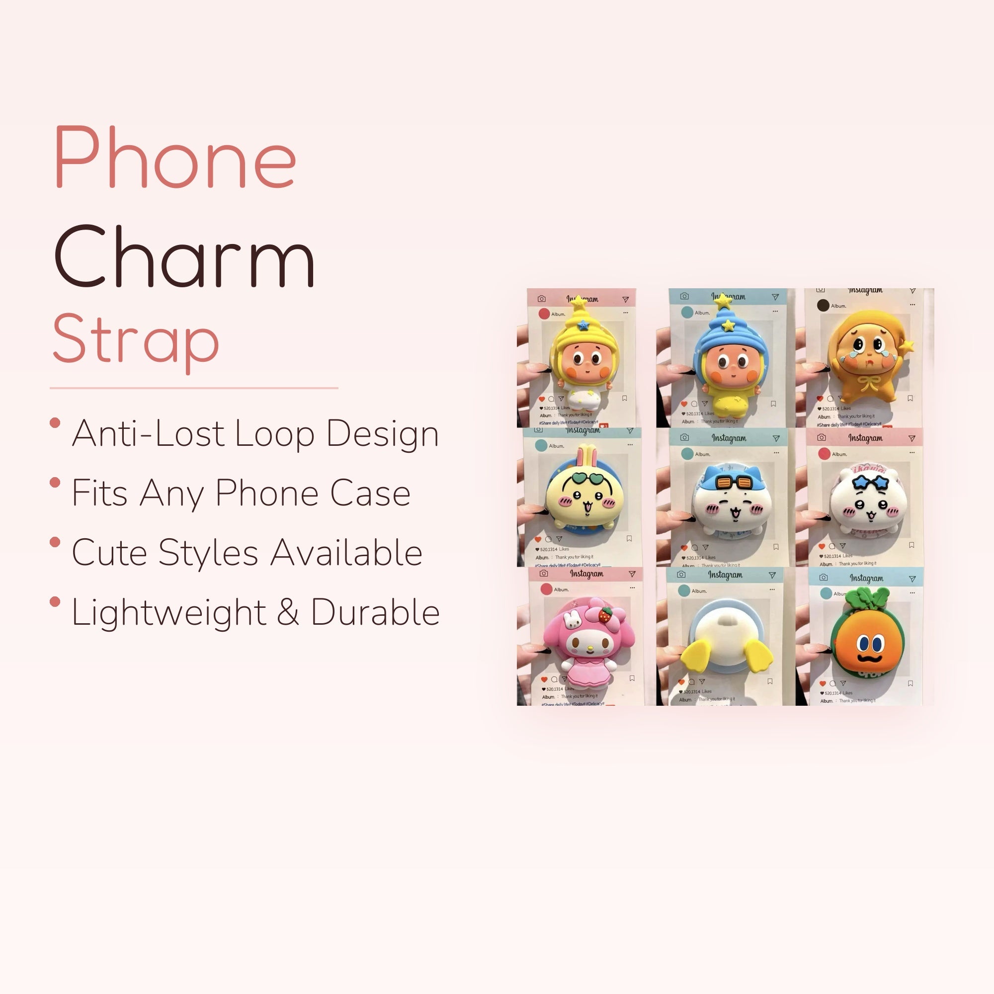 SIMPLYBUBBI — Cute Resin Vinyette Phone Grips | Kawaii Cartoon Socket Stands